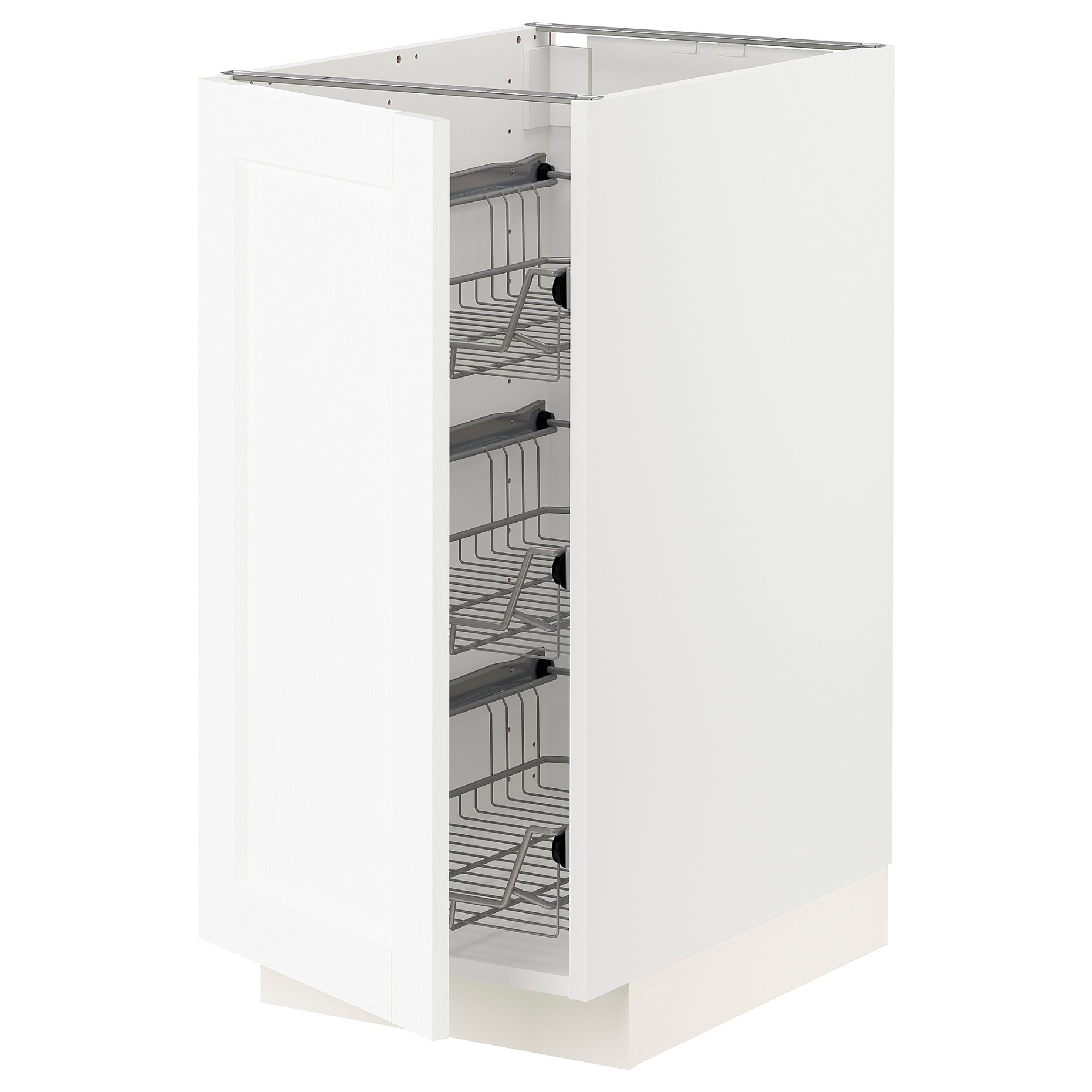 METOD, base cabinet with wire baskets, 40x60 cm, 294.733.67