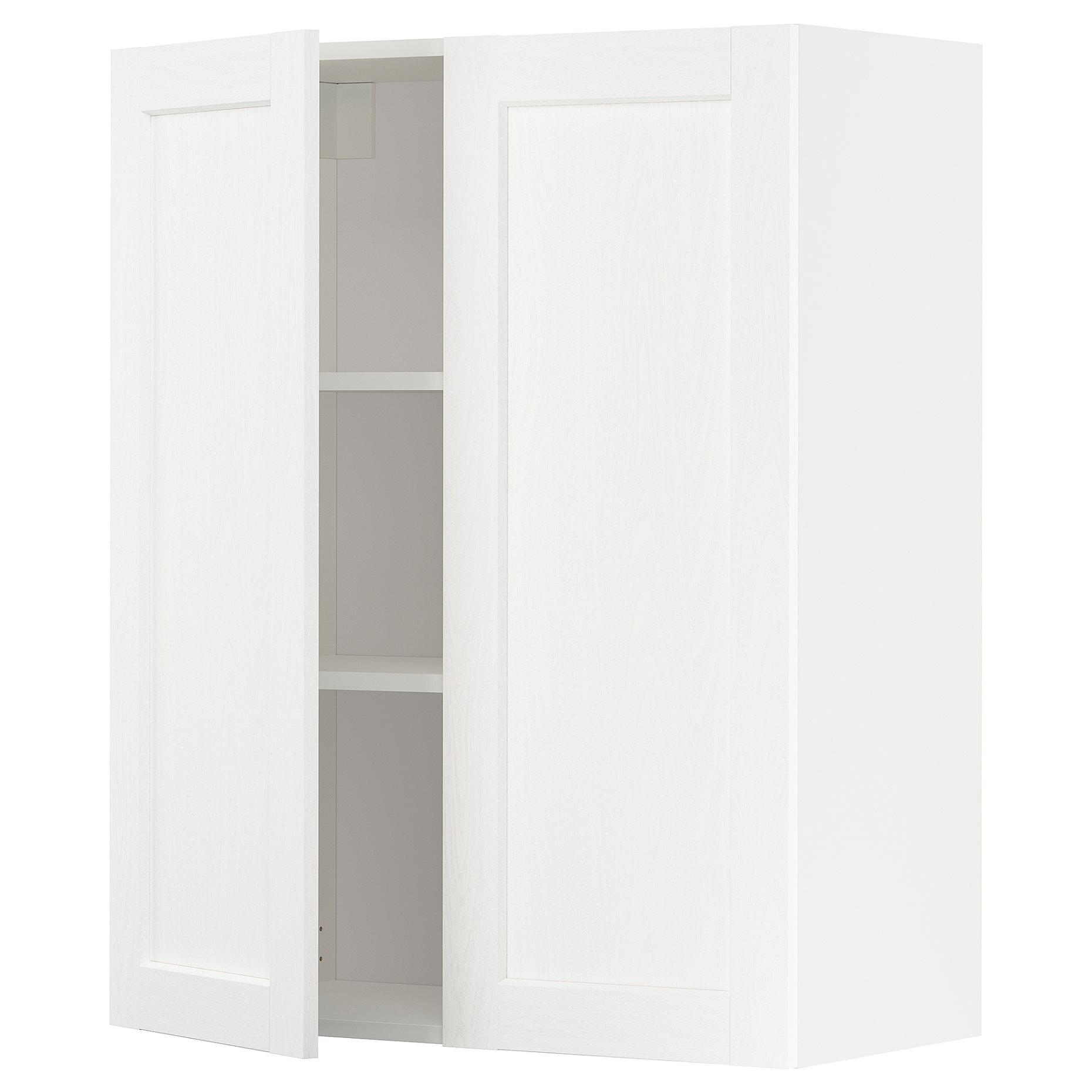 METOD, ντουλάπι τοίχου με ράφια/2 πόρτες, 80x100 cm, 294.734.66