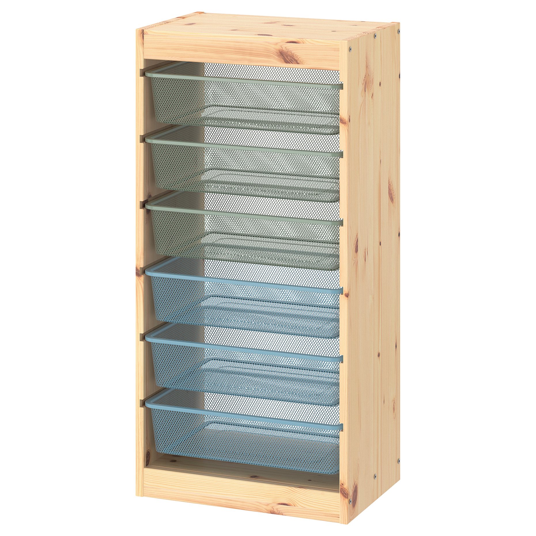 TROFAST, storage combination with boxes, 44x30x91 cm, 294.774.88