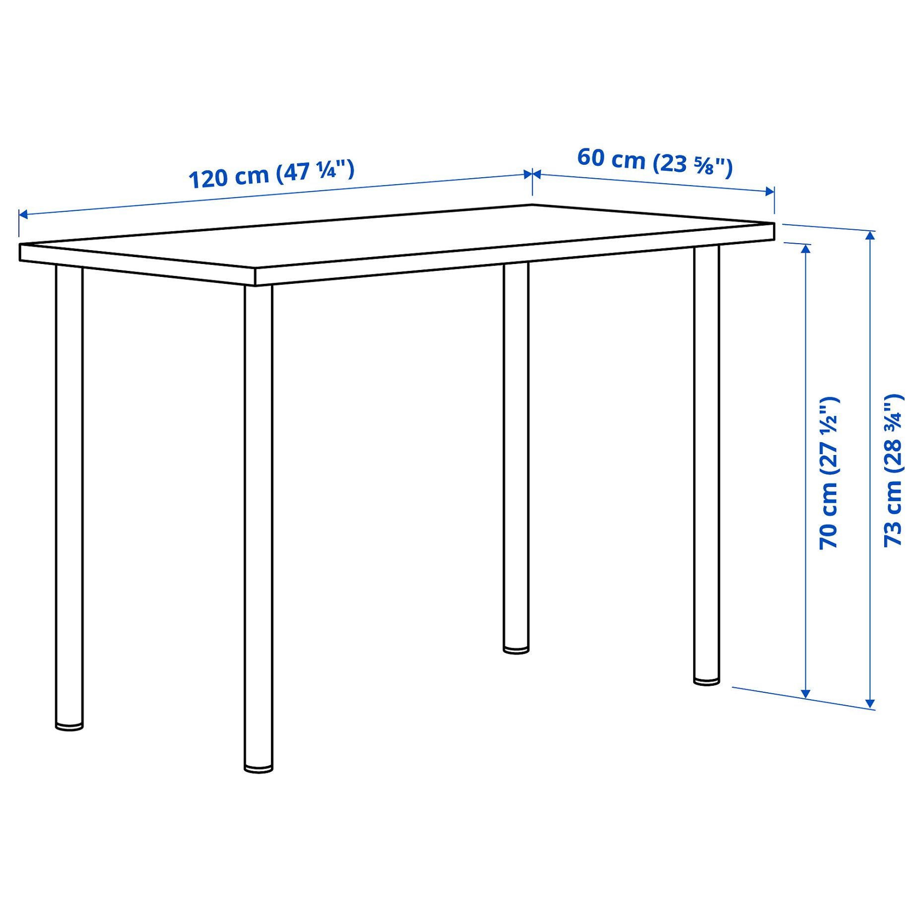 LAGKAPTEN/ADILS, desk, 120x60 cm, 294.783.60