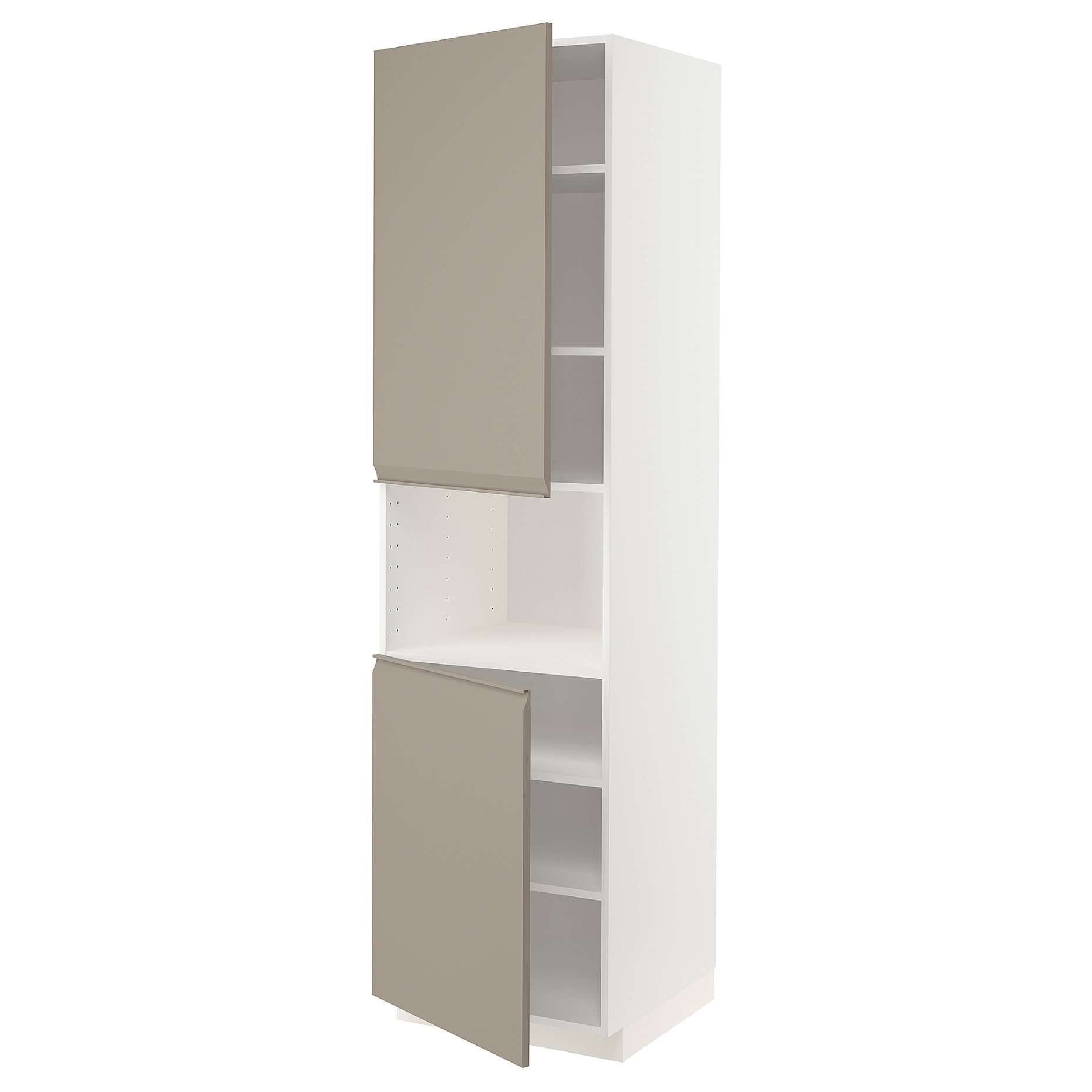 METOD, high cabinet for microwave with 2 doors/shelves, 60x60x220 cm, 294.925.87