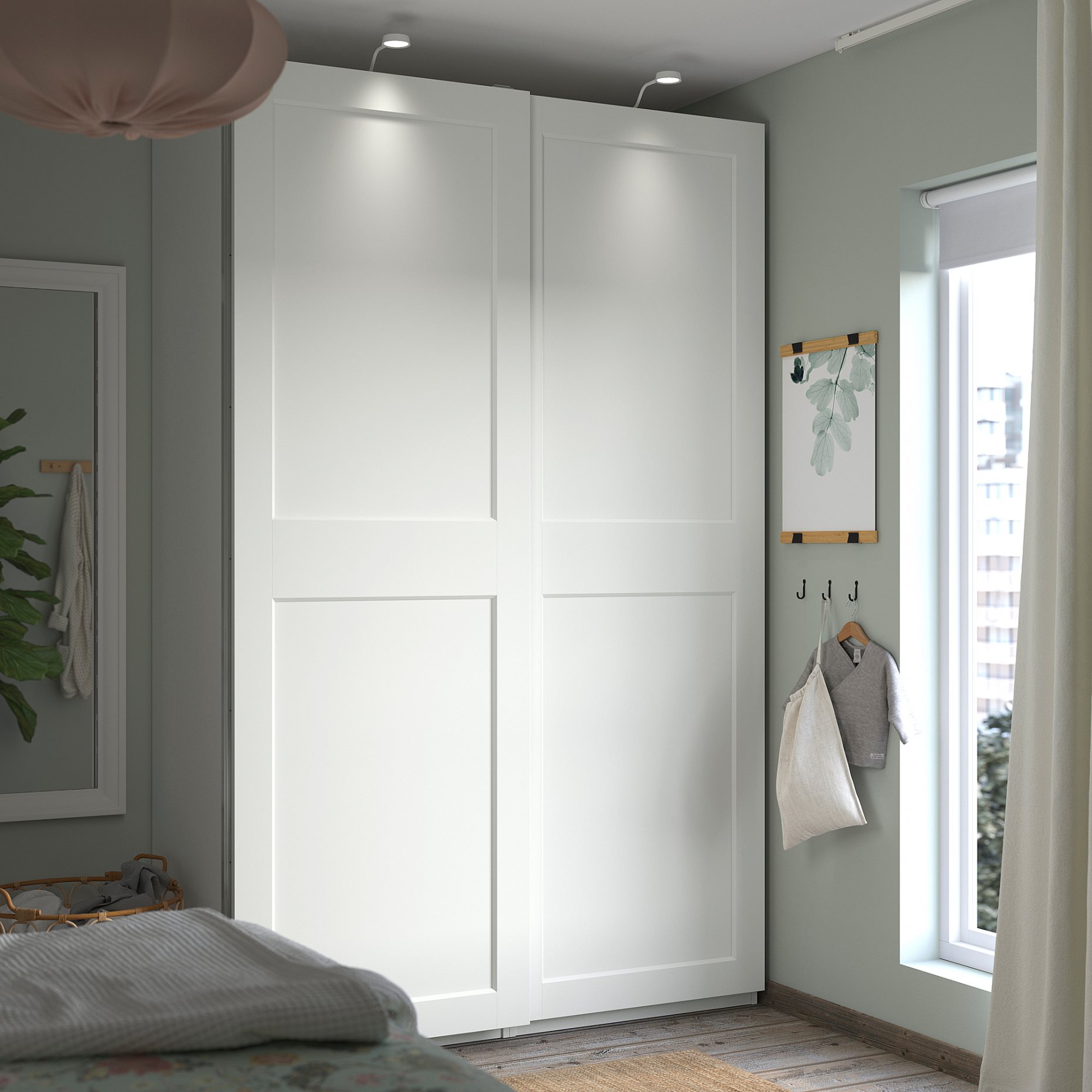 PAX/GRIMO, ντουλάπα με συρόμενες πόρτες, 150x66x236 cm, 295.026.47