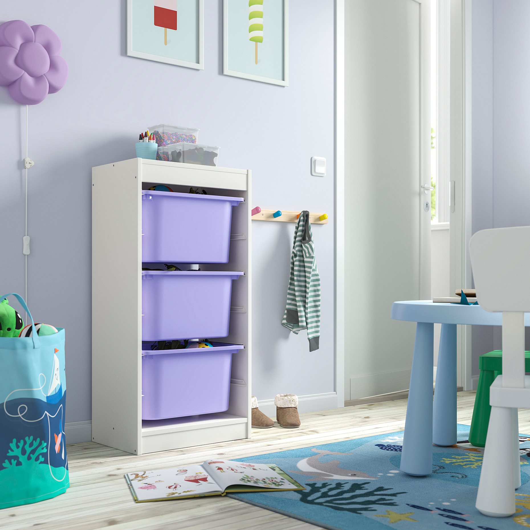 TROFAST, storage combination with boxes, 46x30x94 cm, 295.752.00