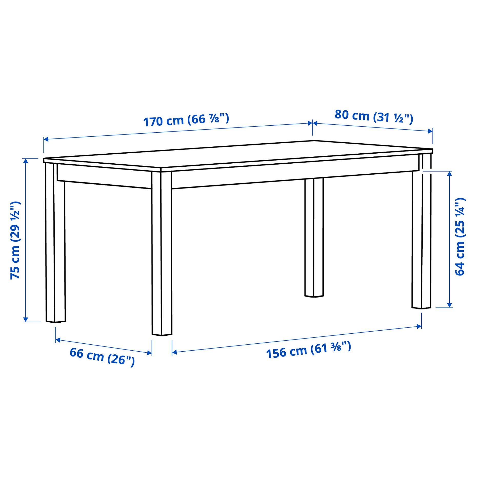 ÅLHULT / ÅLHULT, table and 6 chairs, 170x80 cm, 296.101.09