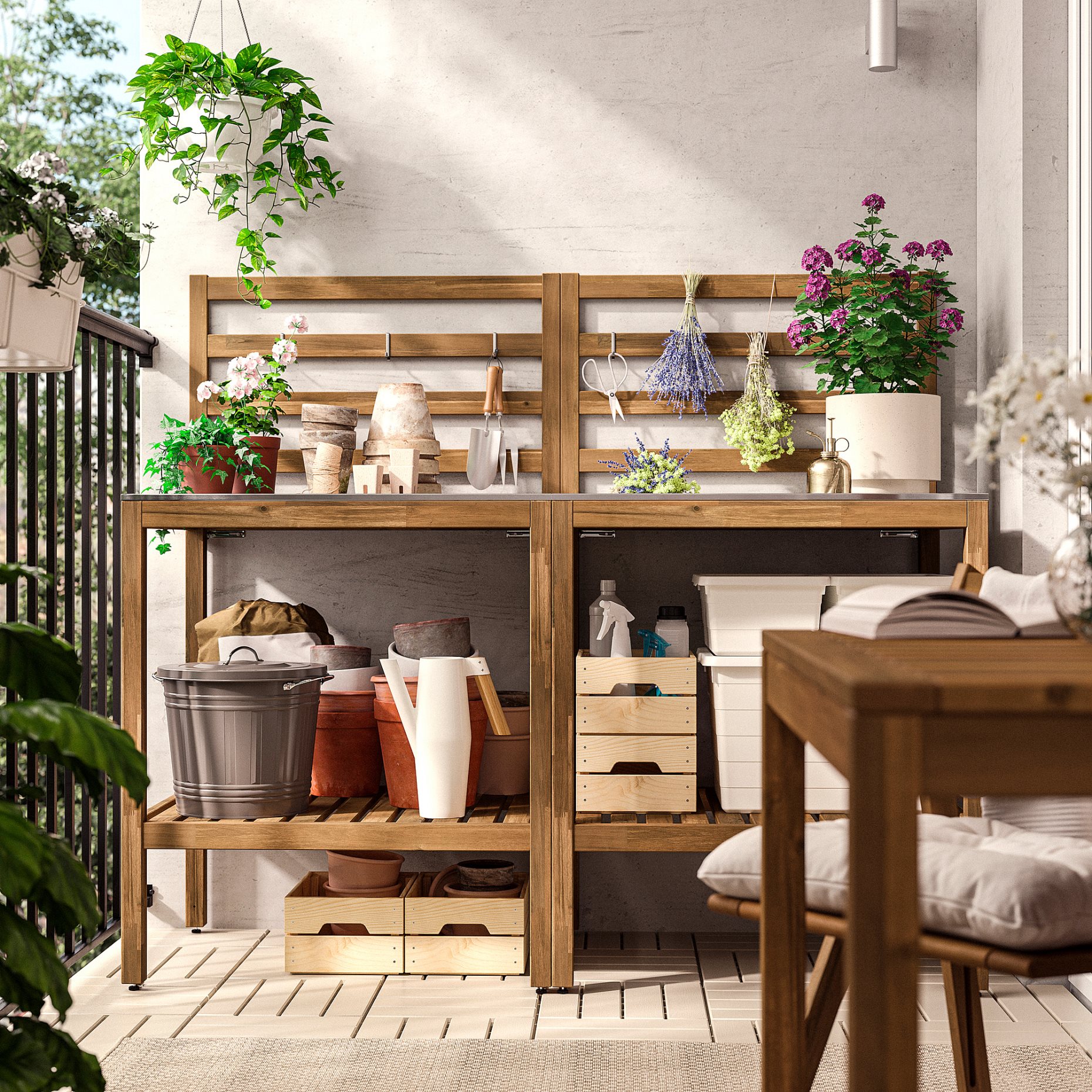 NÄMMARÖ, μονάδα κουζίνας εξωτερικού χώρου, 160x62 cm, 296.155.26