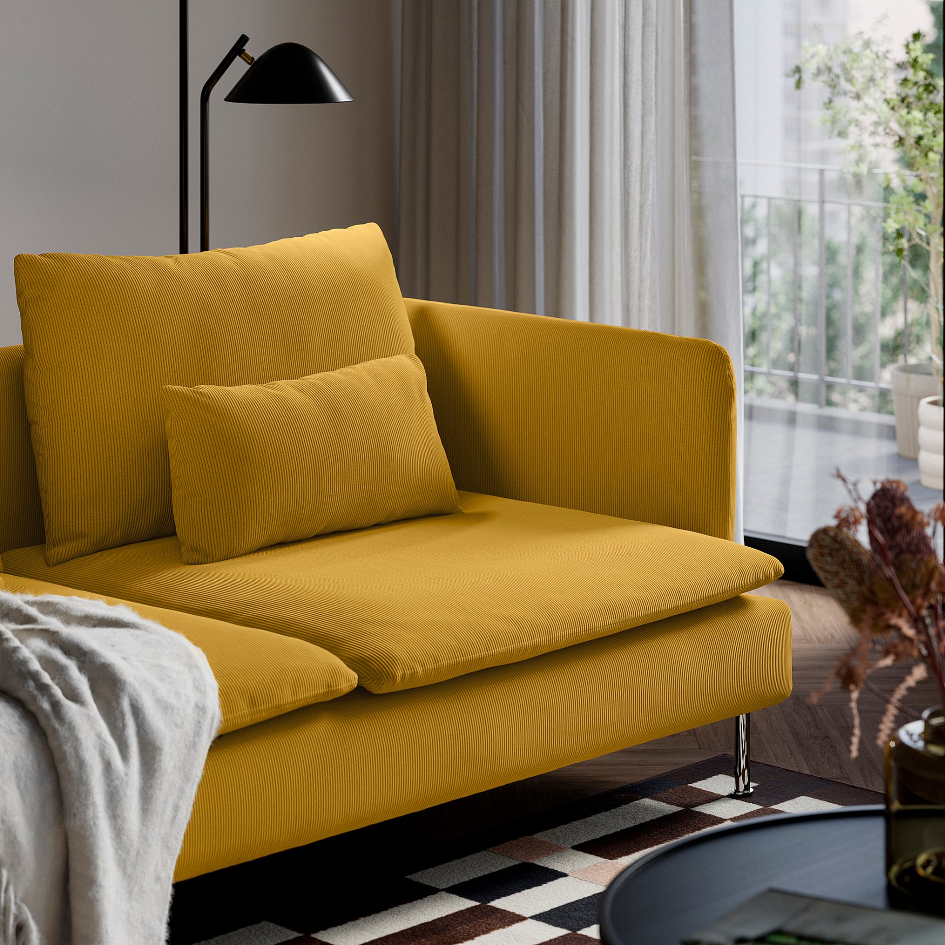 SÖDERHAMN, corner sofa, 6-seat, 296.223.34