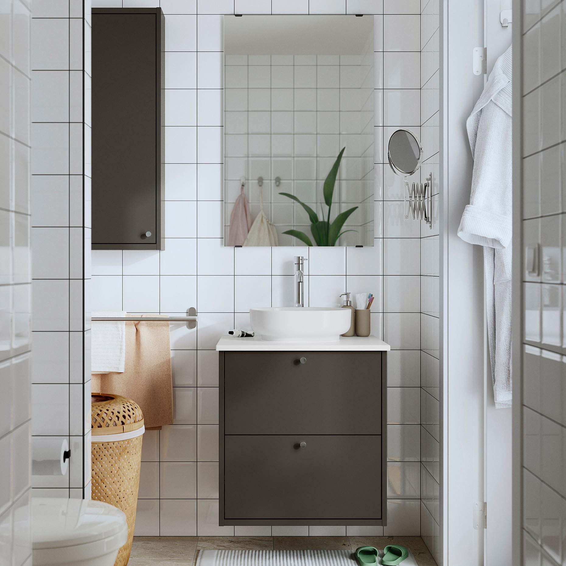 HAVBÄCK/VINDEL, wash-stand with drawers/wash-basin, 62x49x77 cm, 296.224.52