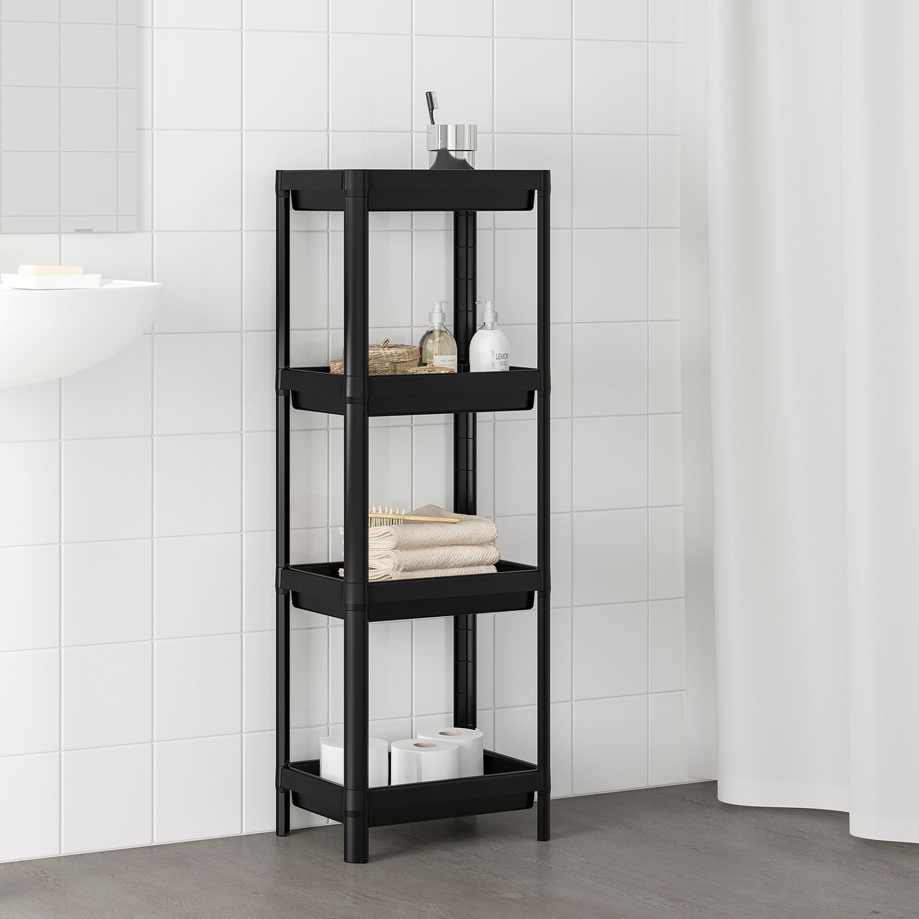 VESKEN, shelf unit, 36x23x100 cm, 304.508.07