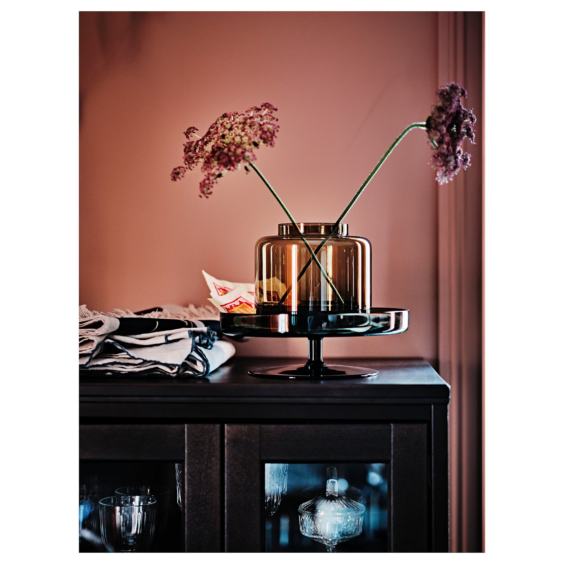 OMBONAD, serving plate/glass, 29 cm, 305.046.69