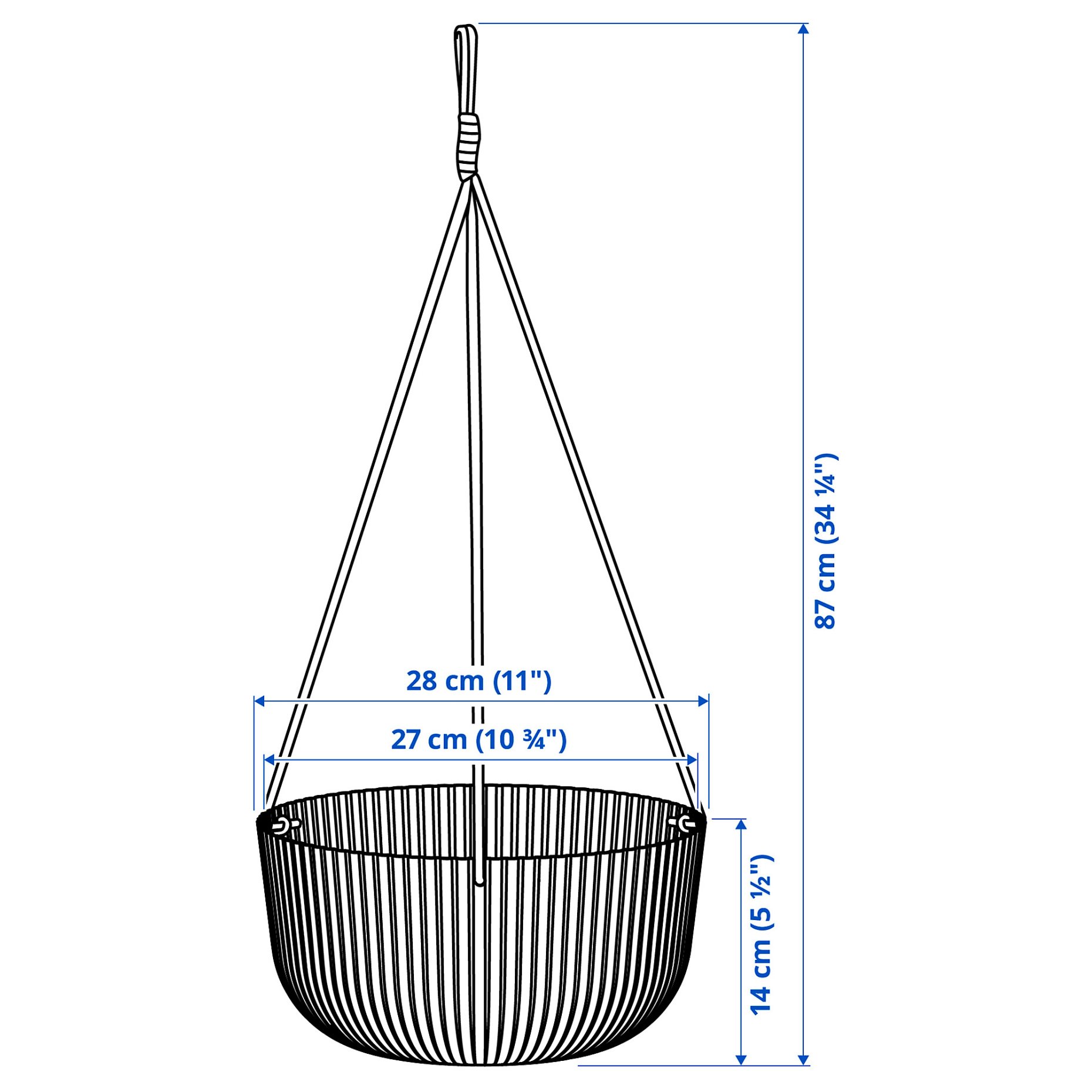 ÄPPELROS, hanging planter/in/outdoor, 27 cm, 305.359.82