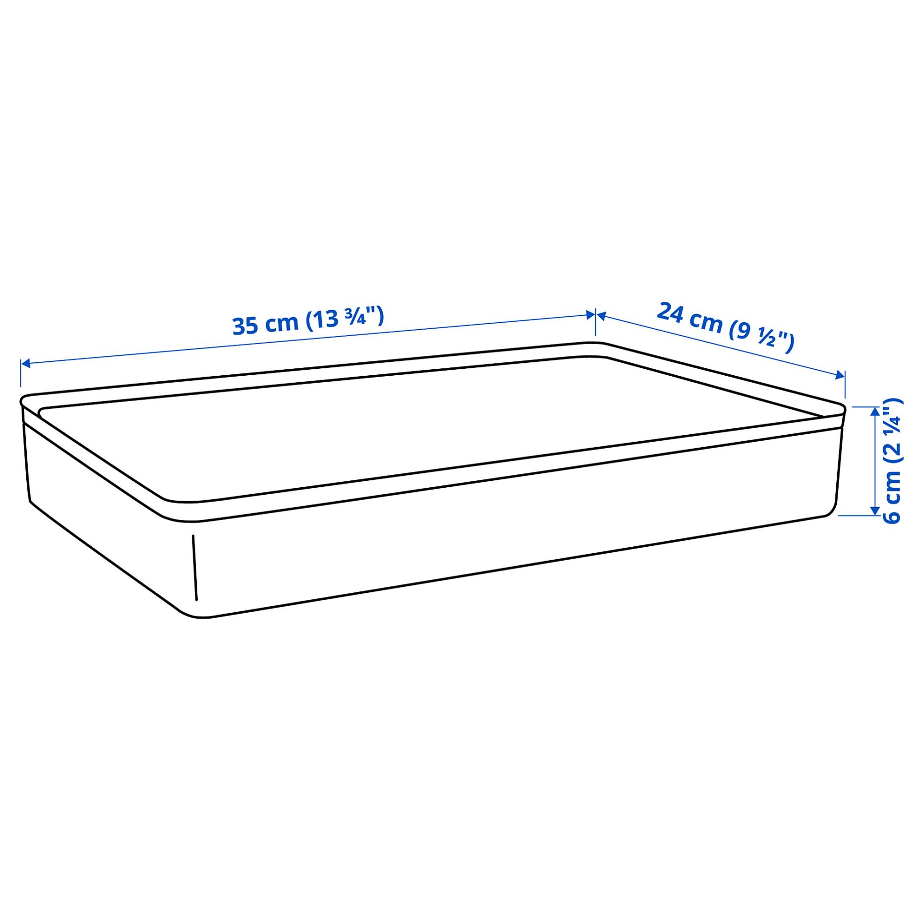 HARVMATTA, box with lid, 24x35x6 cm, 305.553.00