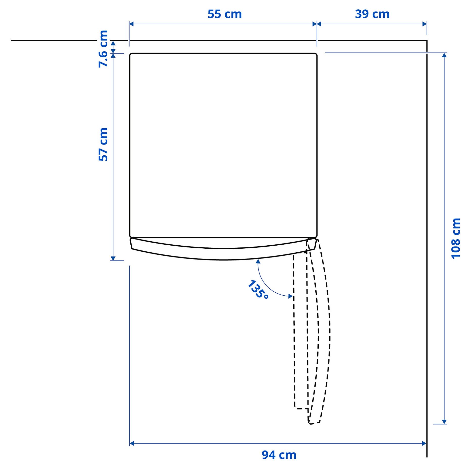 LAGAN, ψυγείο ελεύθερο με καταψύξη, 97/16 l, 305.788.01