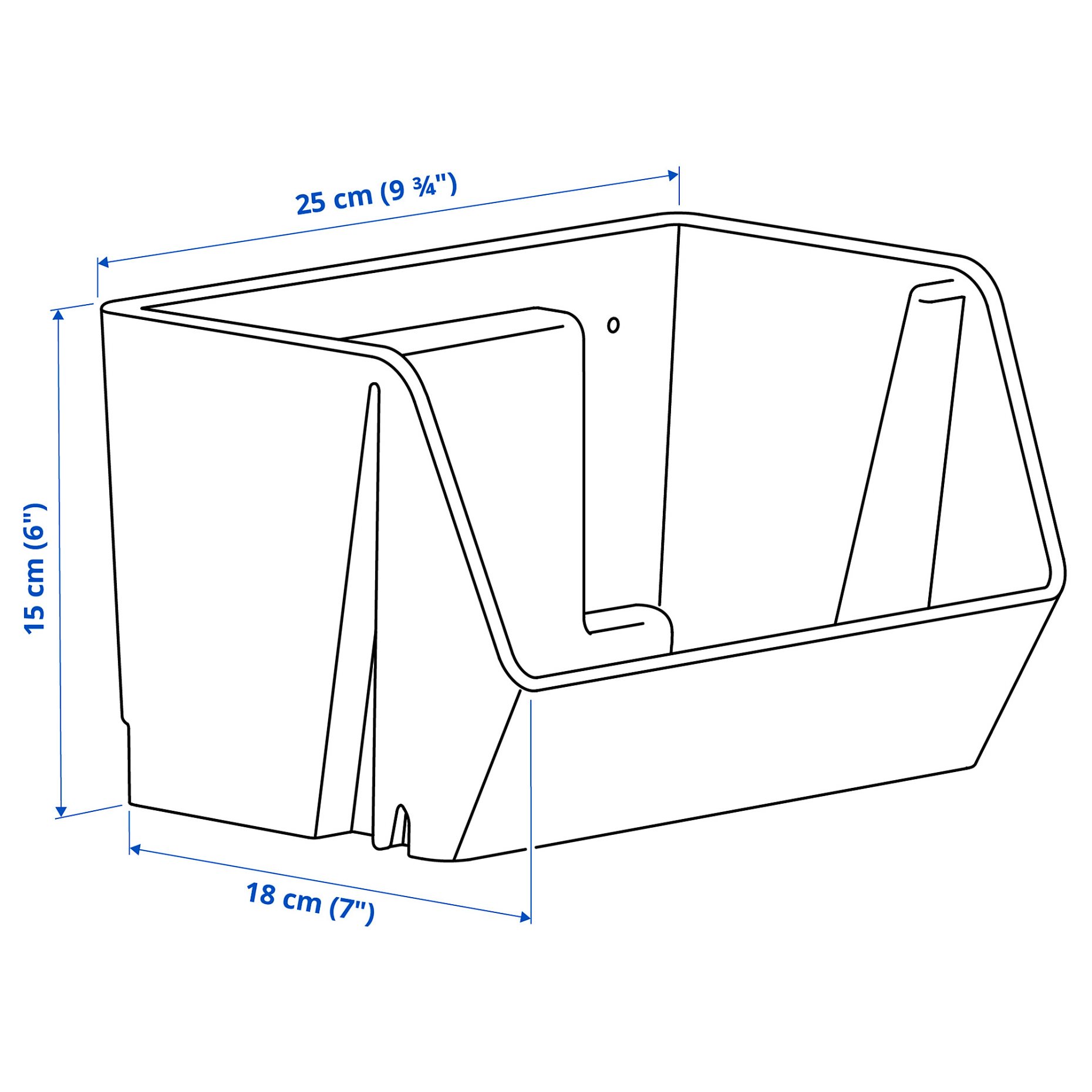 FODERTRÅG, οργάνωση γραφείου/τοίχου, 25x18x15 cm, 305.907.61