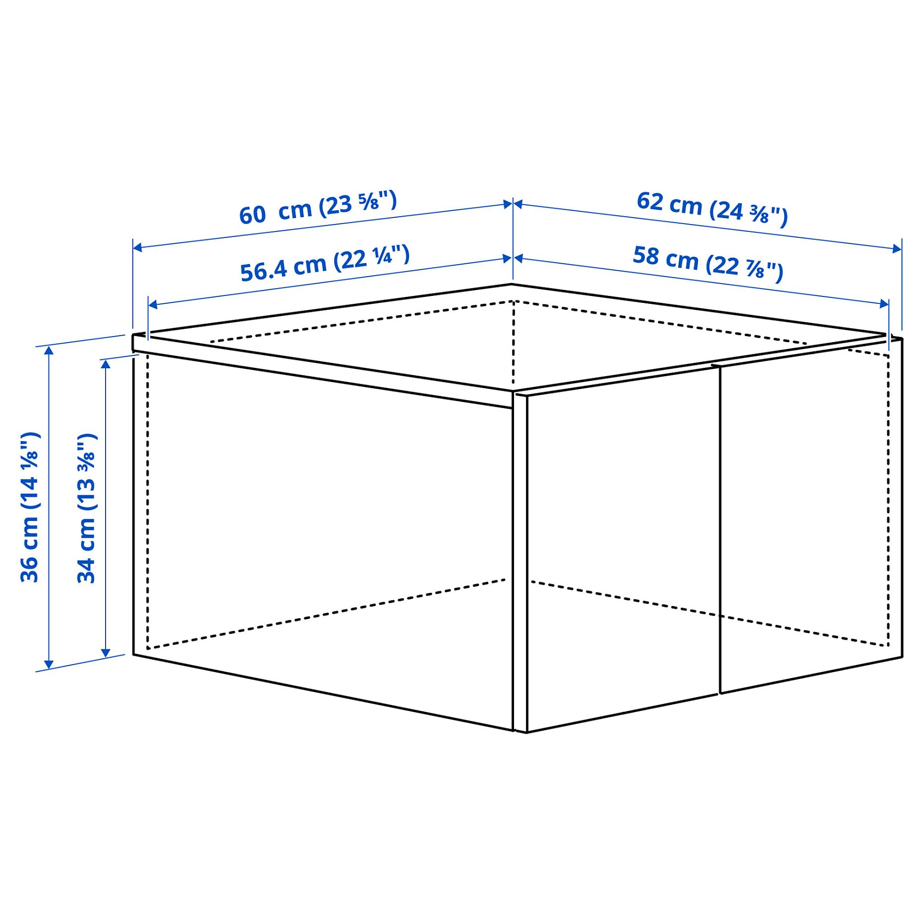 LASTARE, height extension unit with doors, 60x62x36 cm, 305.964.85