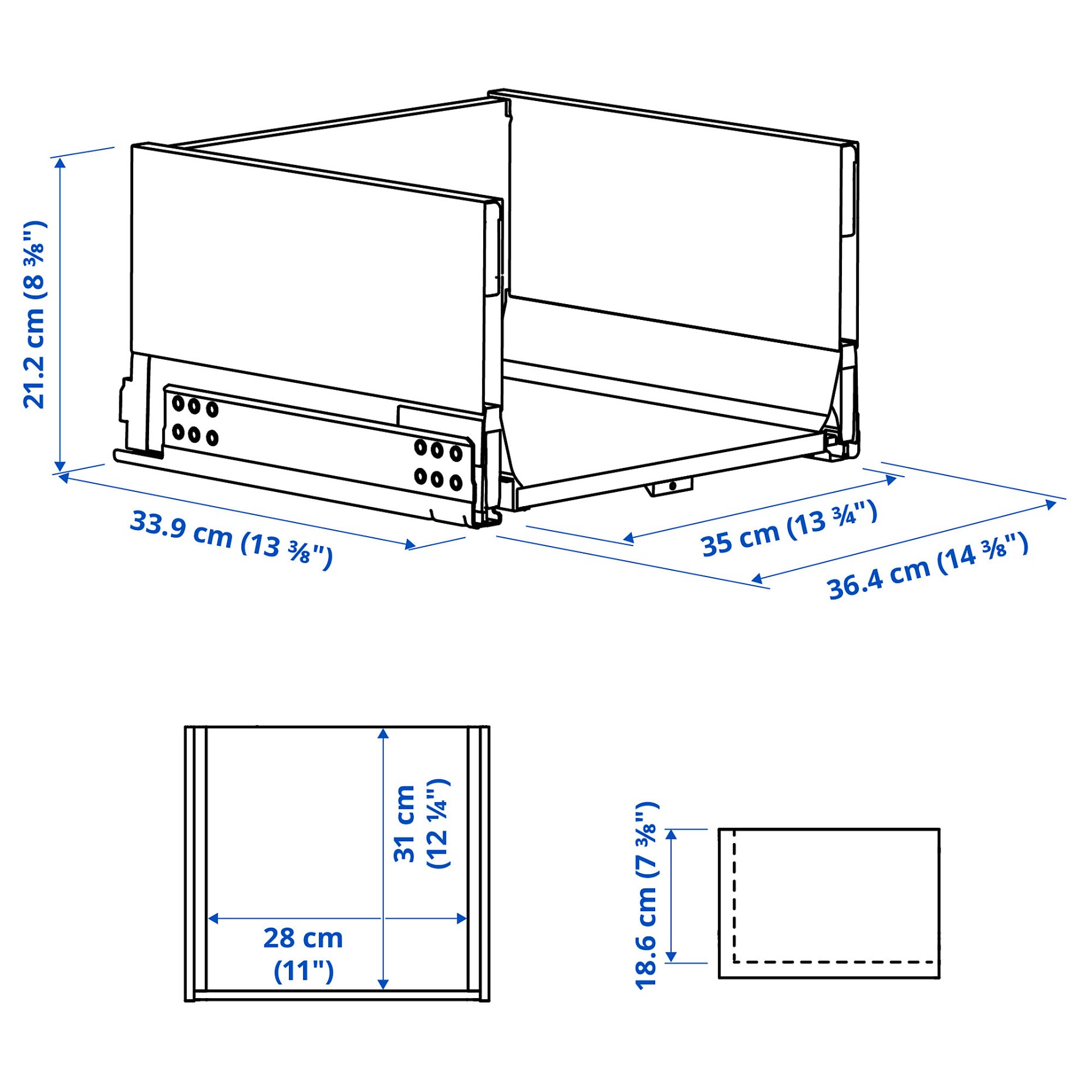 KNIVSHULT, drawer high, 40x37 cm, 306.006.56