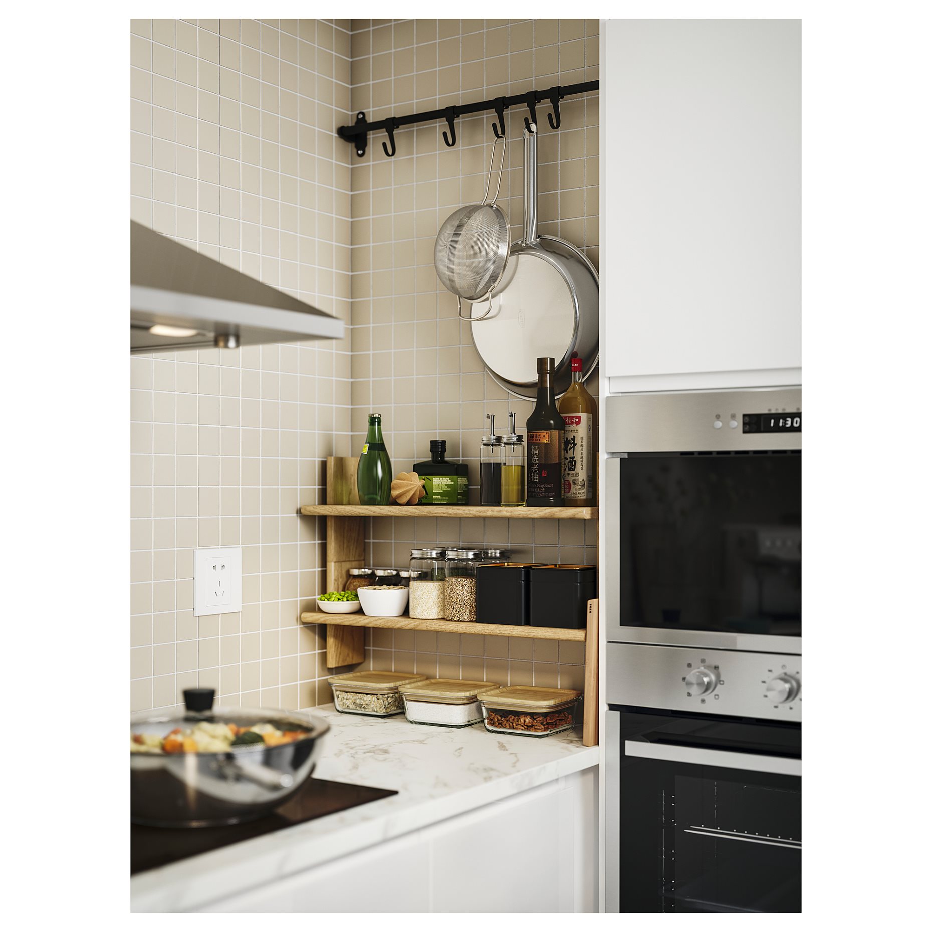 KLAVRESTRÖM, ράφι τοίχου, 60x20 cm, 306.016.89