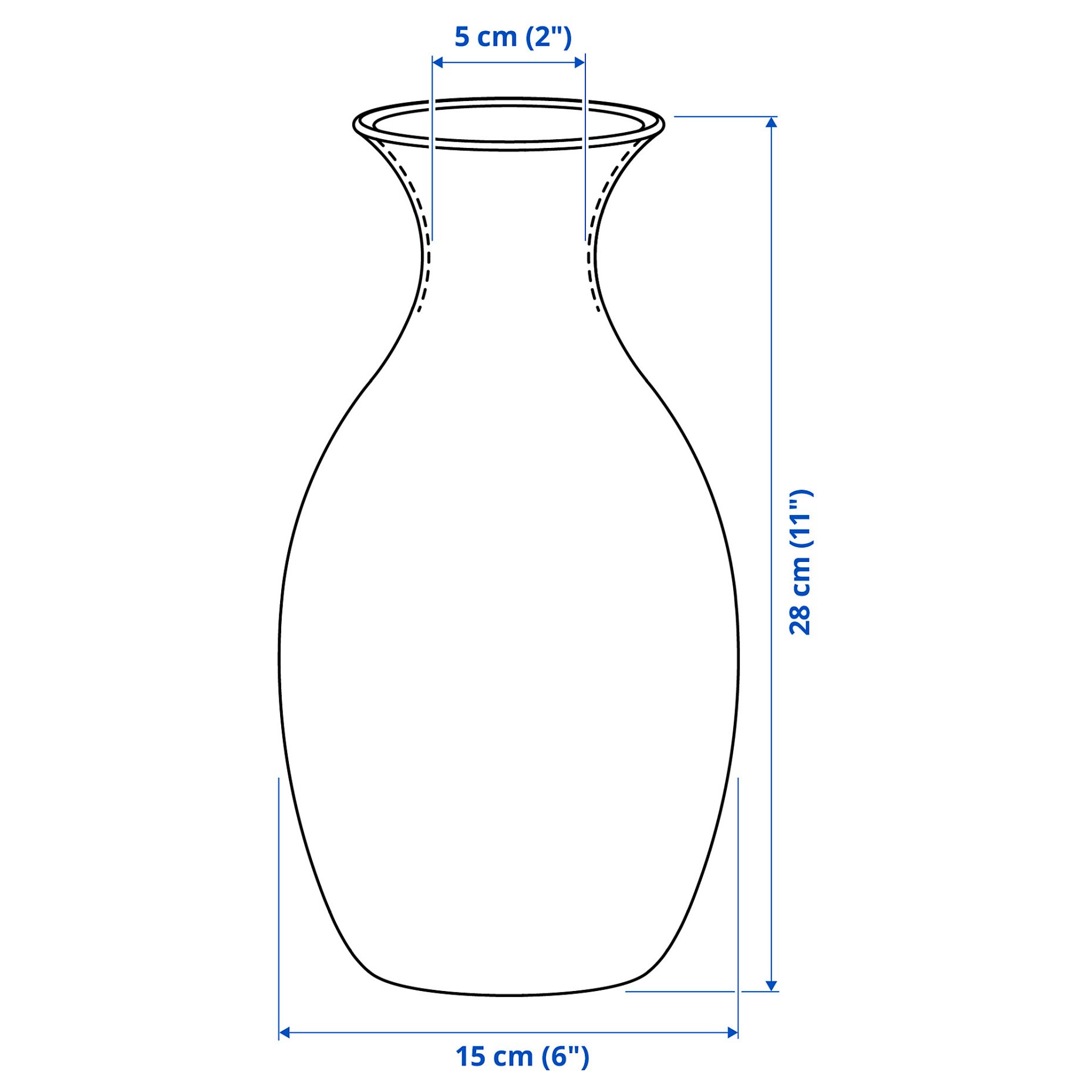 BERGKÖRSBÄR, βάζο, 28 cm, 306.110.42