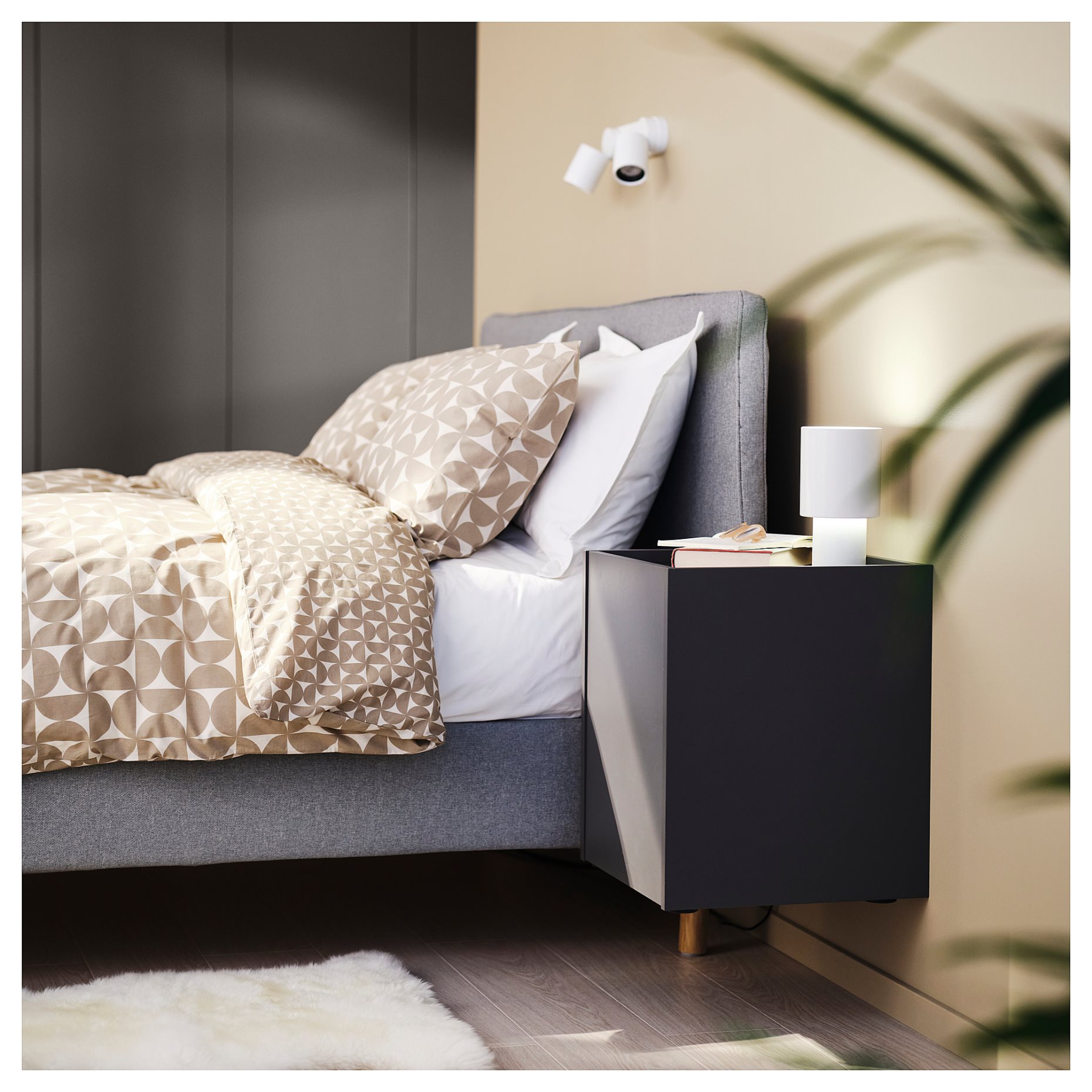 PLÖJKER, bedside table, 41x41x50 cm, 306.135.50