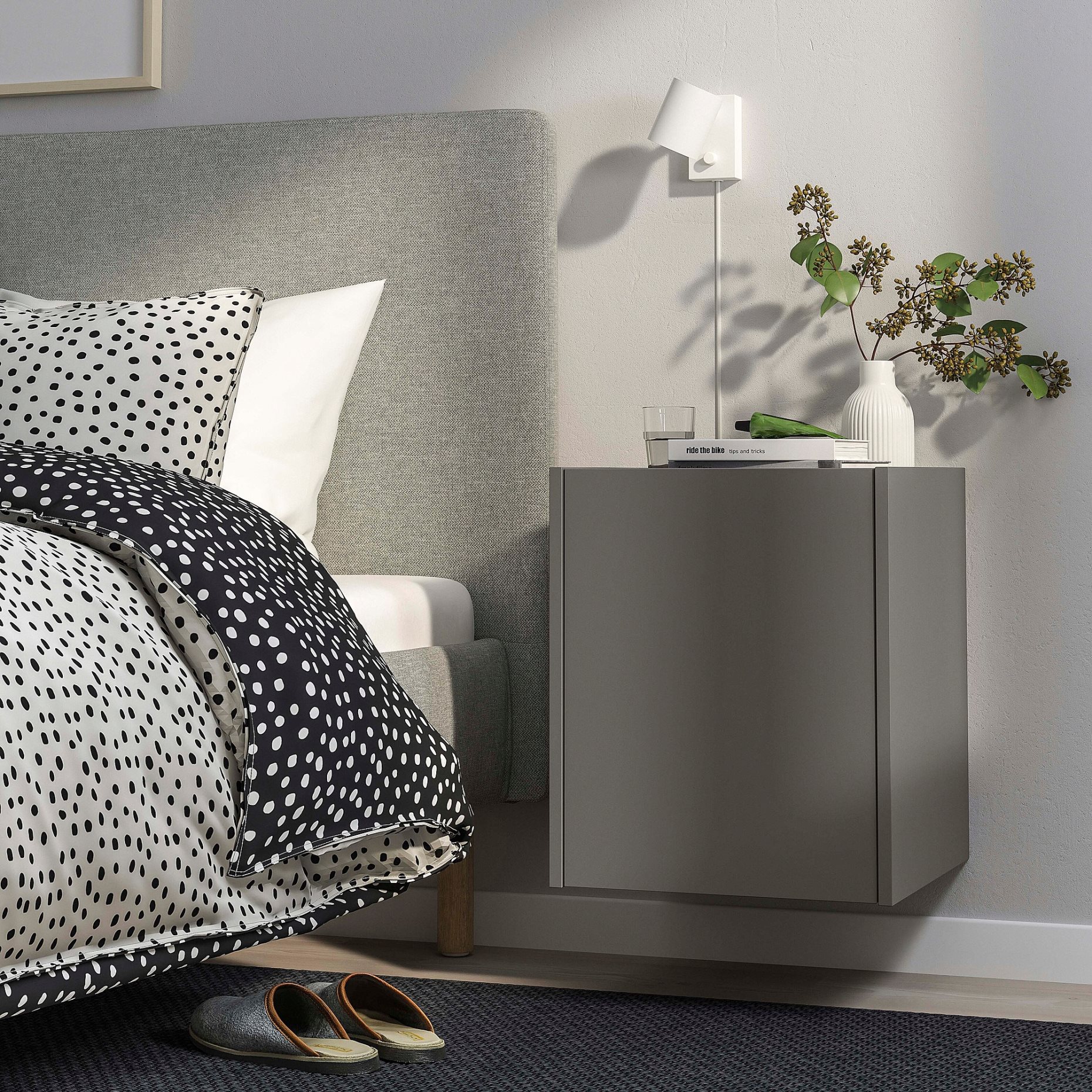 PLÖJKER, bedside table, 41x41x50 cm, 306.135.50