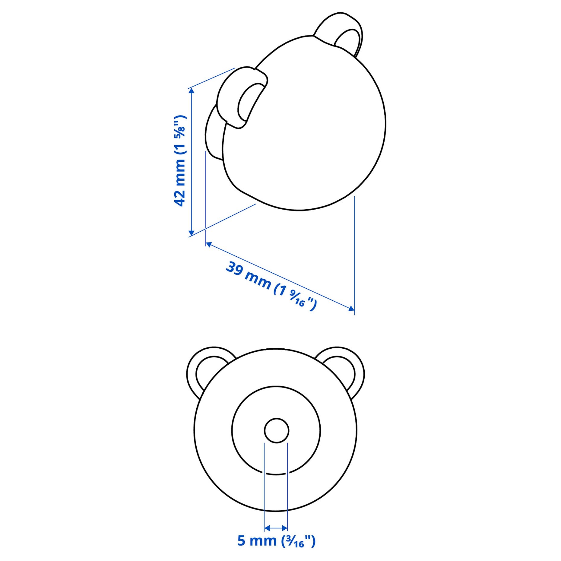 GREJSIMOJS, knob 2 pack, 38 mm, 306.174.16