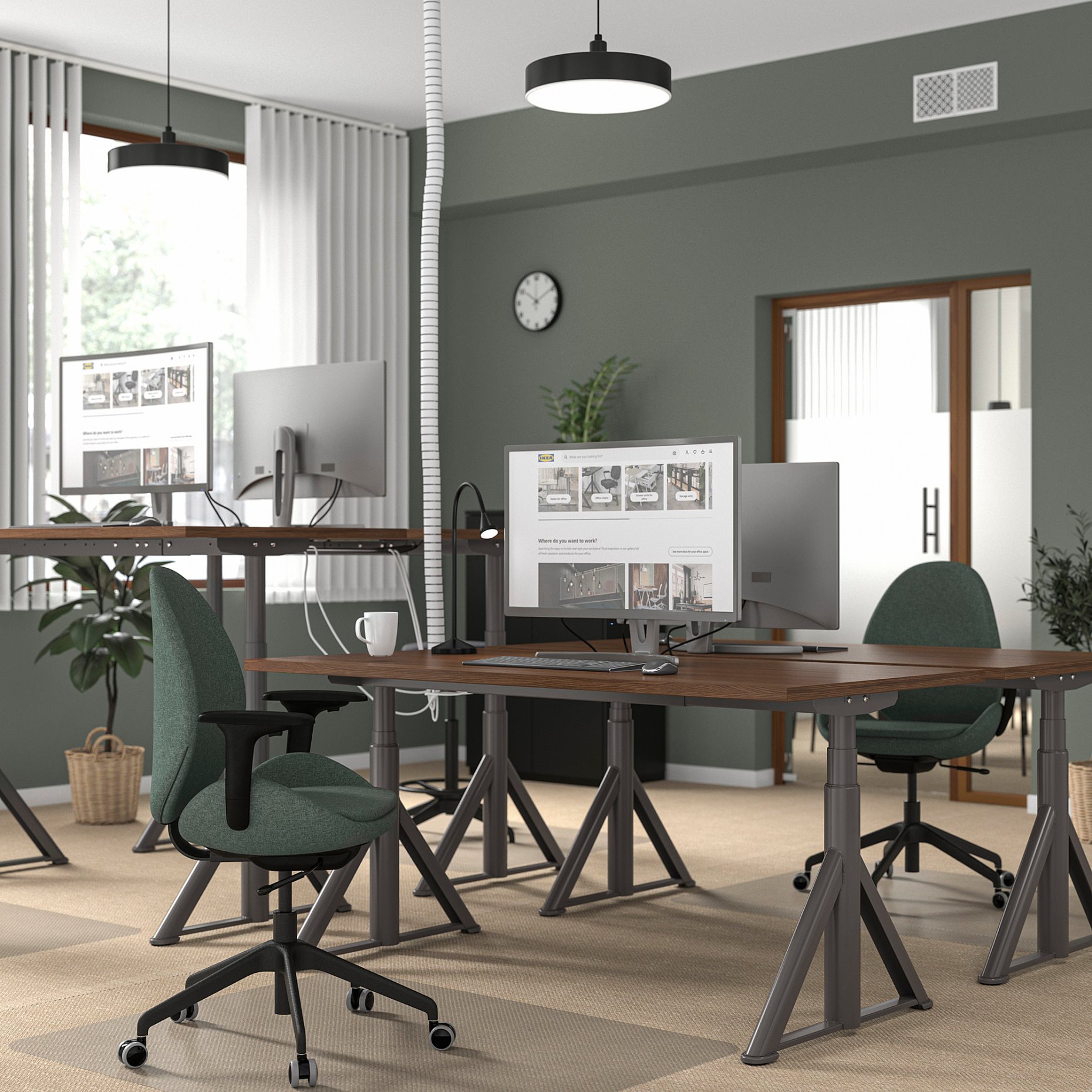 IDÅSEN, γραφείο καθιστής/όρθιας θέσης, 392.810.04