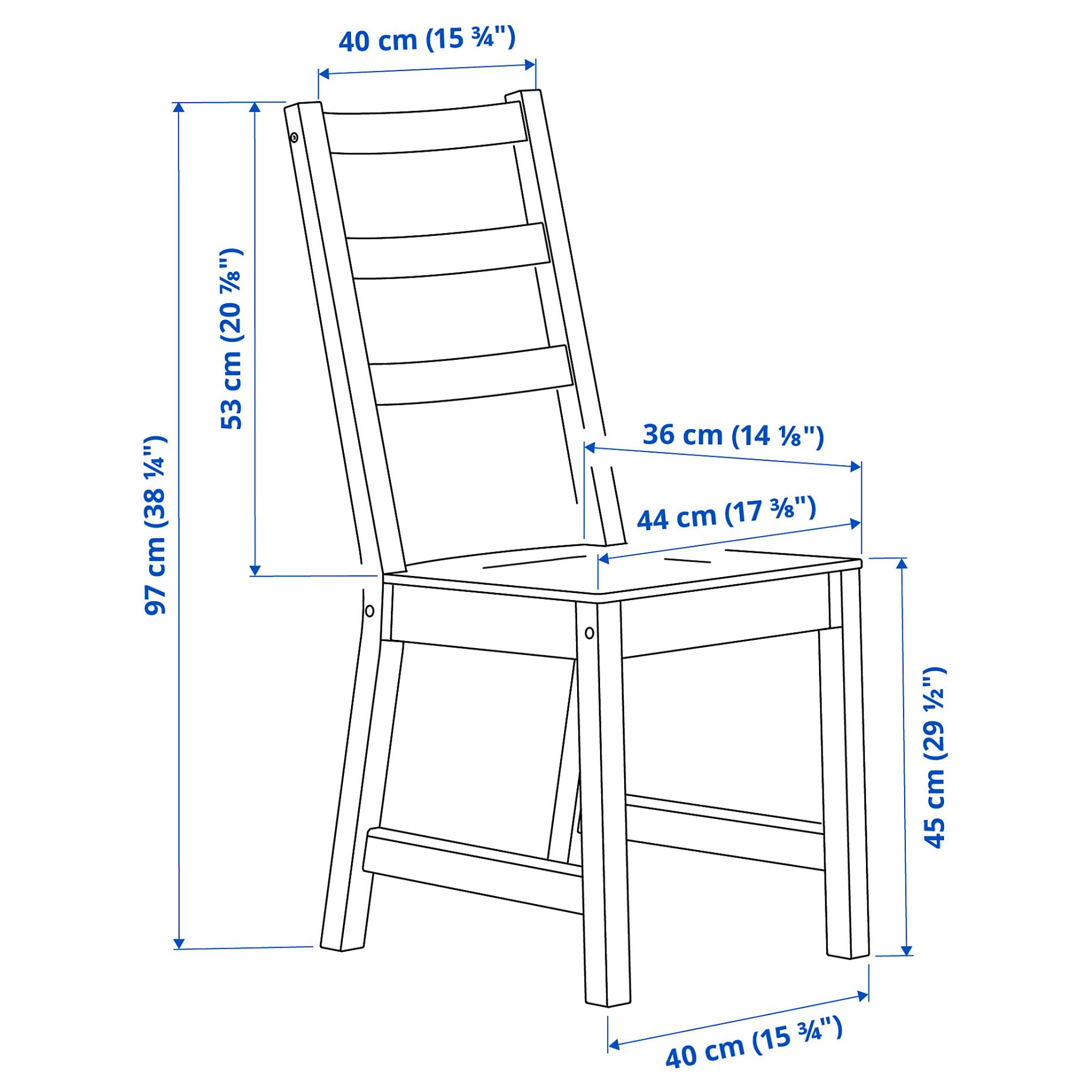 NORDVIKEN/NORDV, table and 4 chairs, 152/223x95 cm, 393.866.47