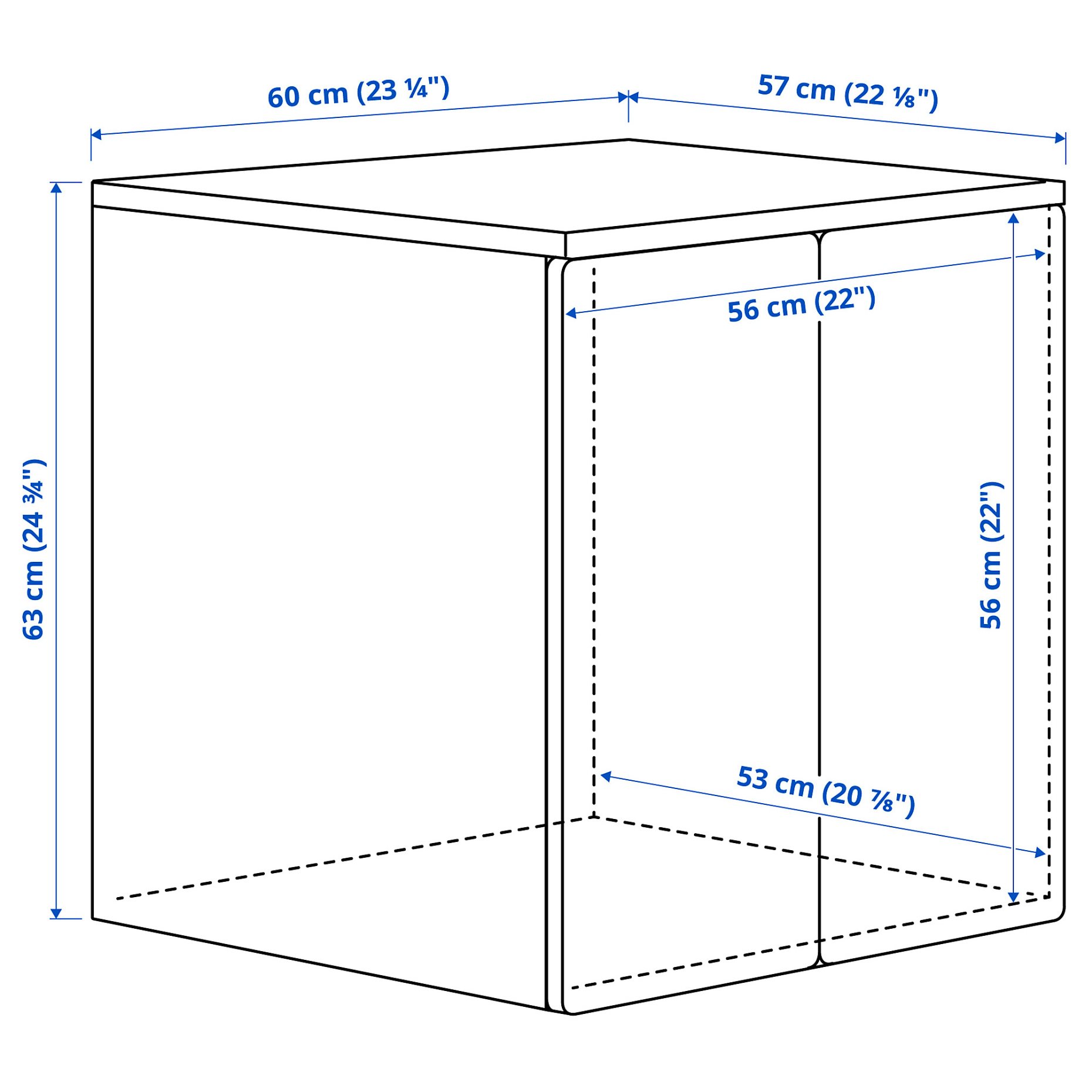 SMASTAD/PLATSA, ντουλάπι με 1 ράφι, 60x57x63 cm, 393.891.89