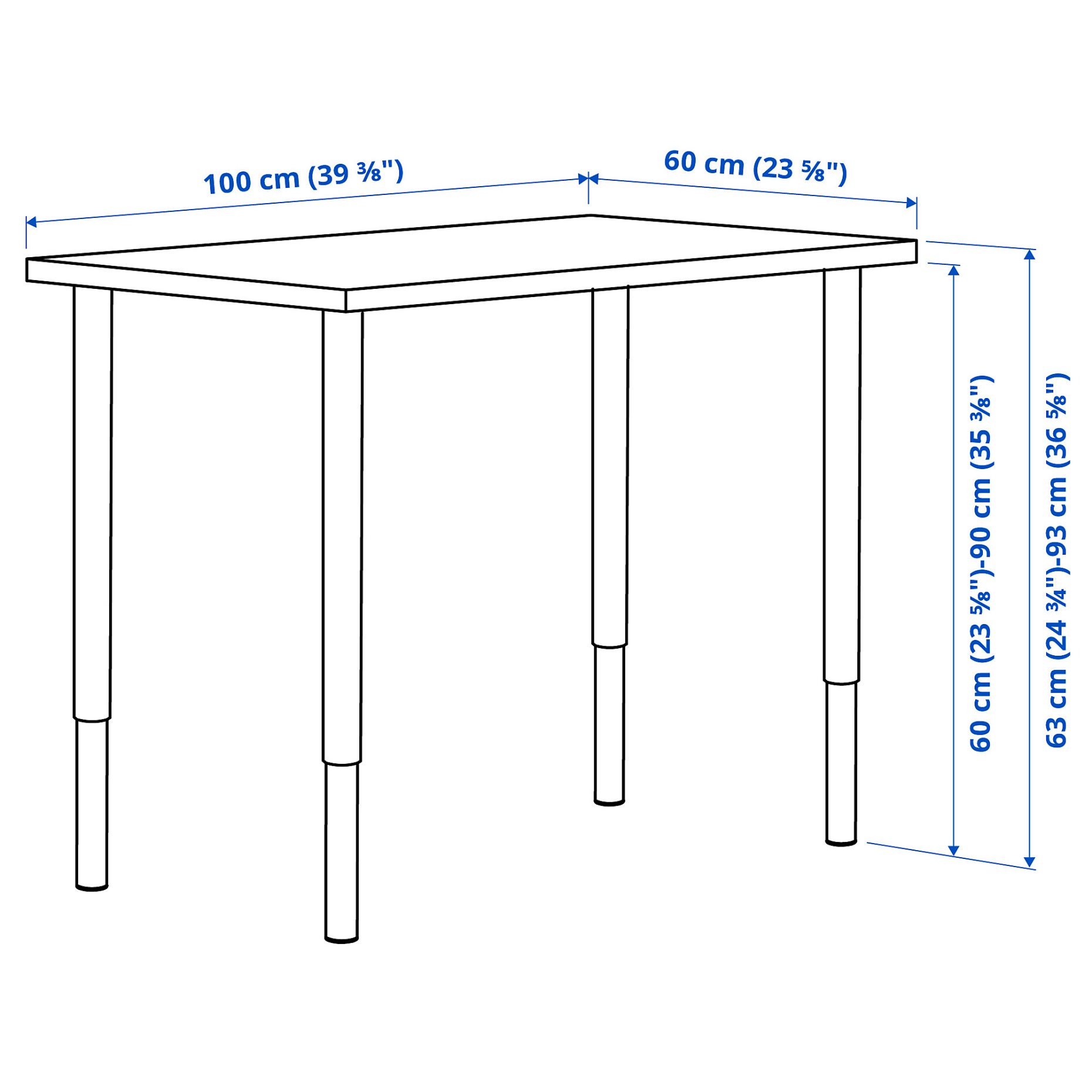LINNMON/OLOV, desk, 100x60 cm, 394.161.16