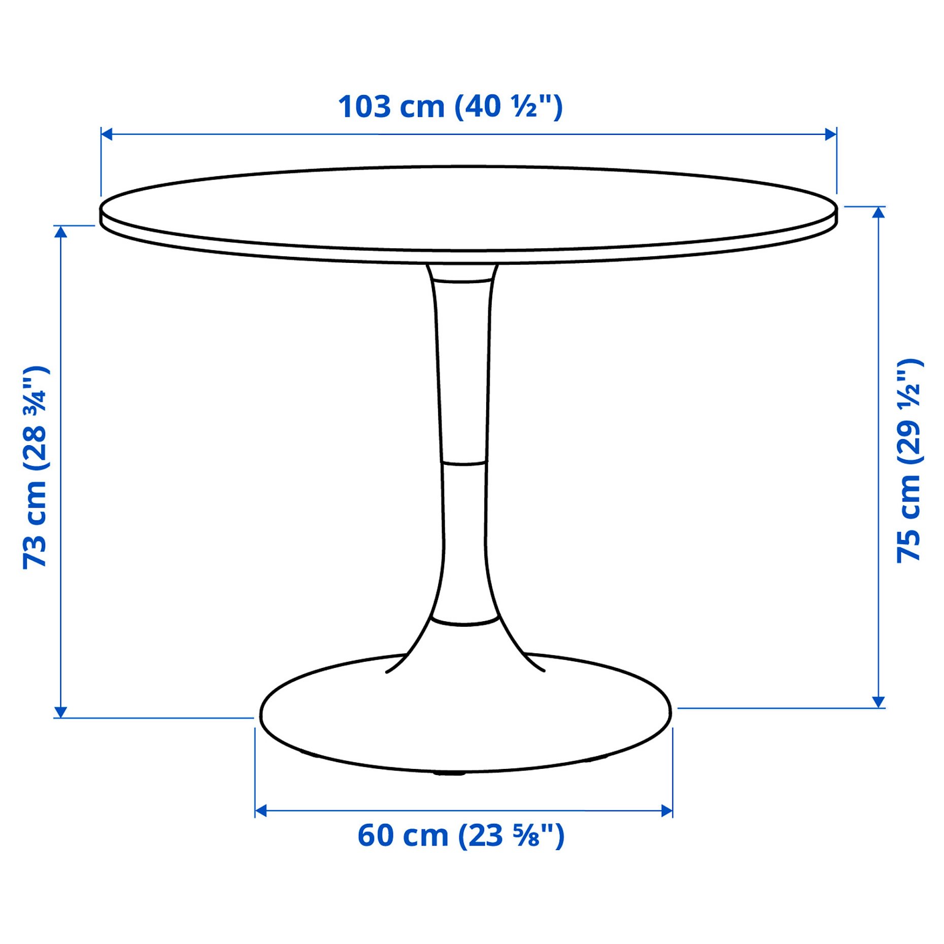 DOCKSTA/ALVSTA, τραπέζι και 4 καρέκλες, 103 cm, 394.815.74