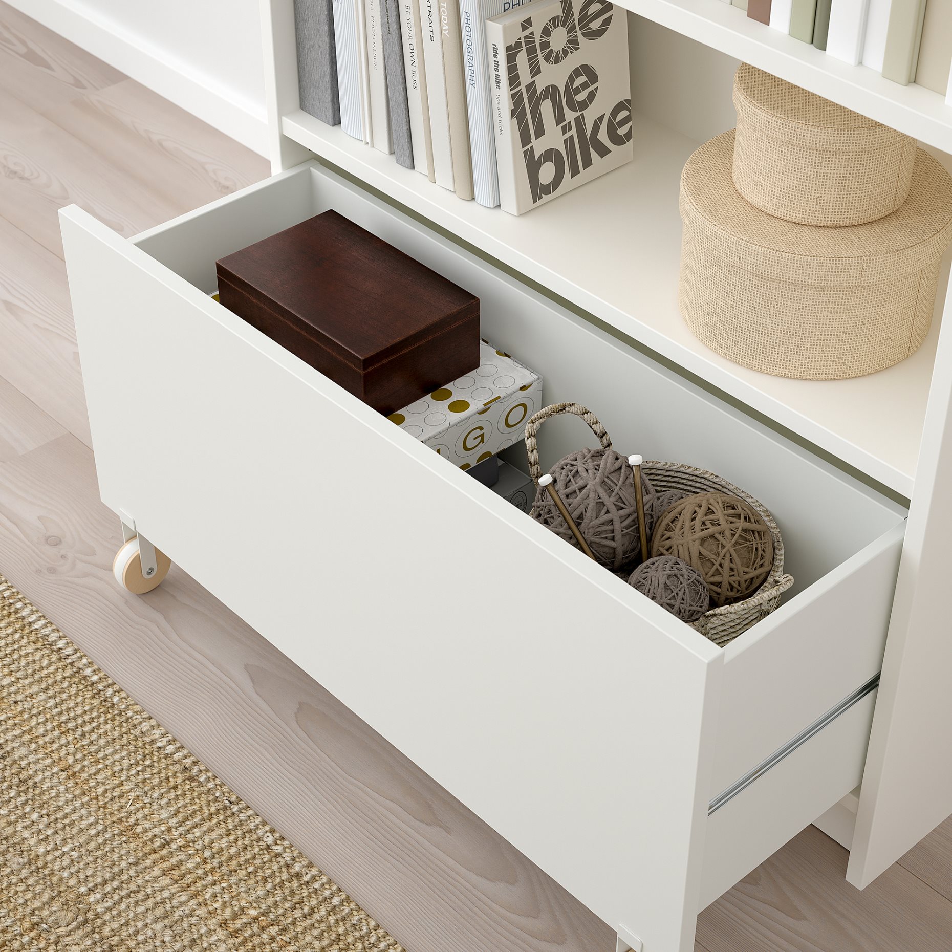 BILLY, bookcase with drawer, 80x30x202 cm, 394.838.08
