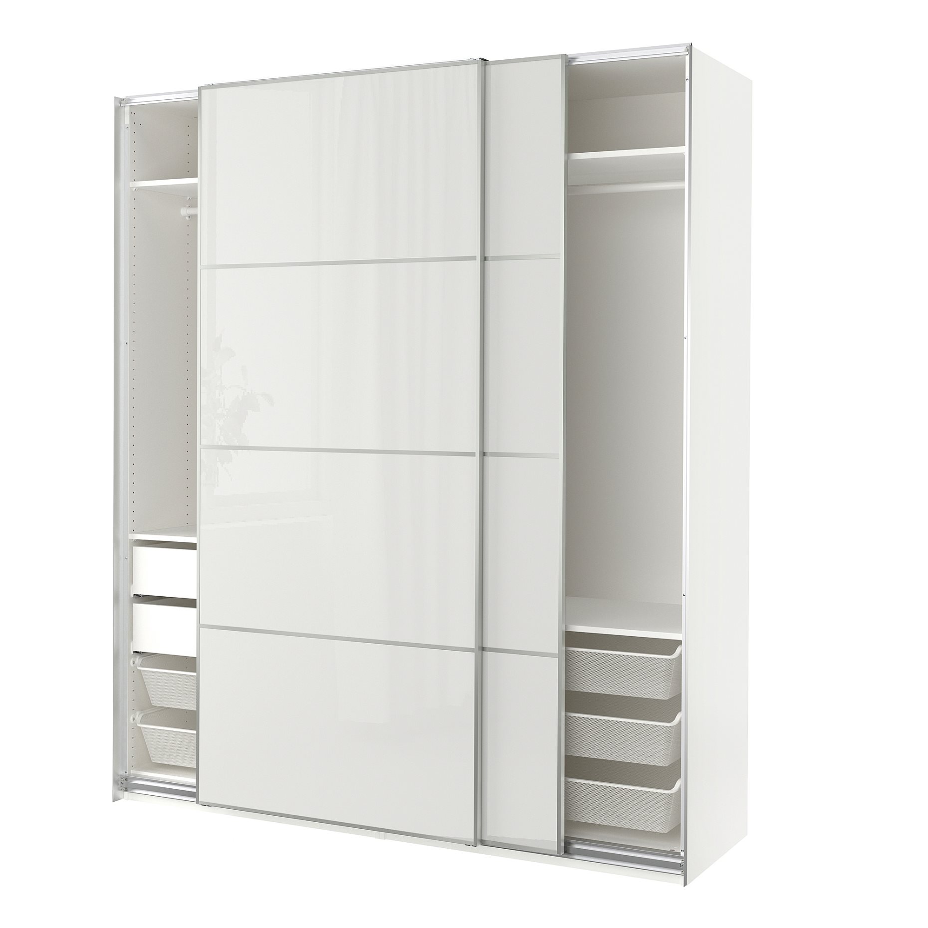PAX/HOKKSUND, ντουλάπα με συρόμενες πόρτες, 200x66x236 cm, 395.030.38