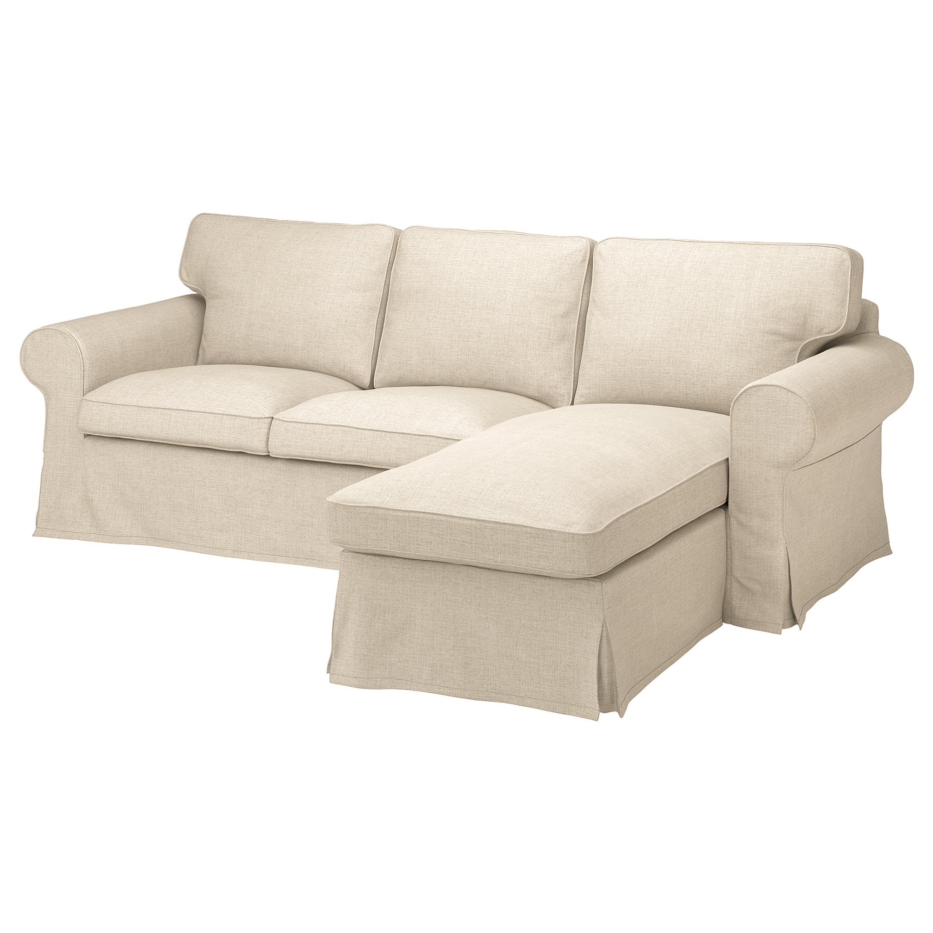 EKTORP, 3-seat sofa with chaise longue, 395.090.40