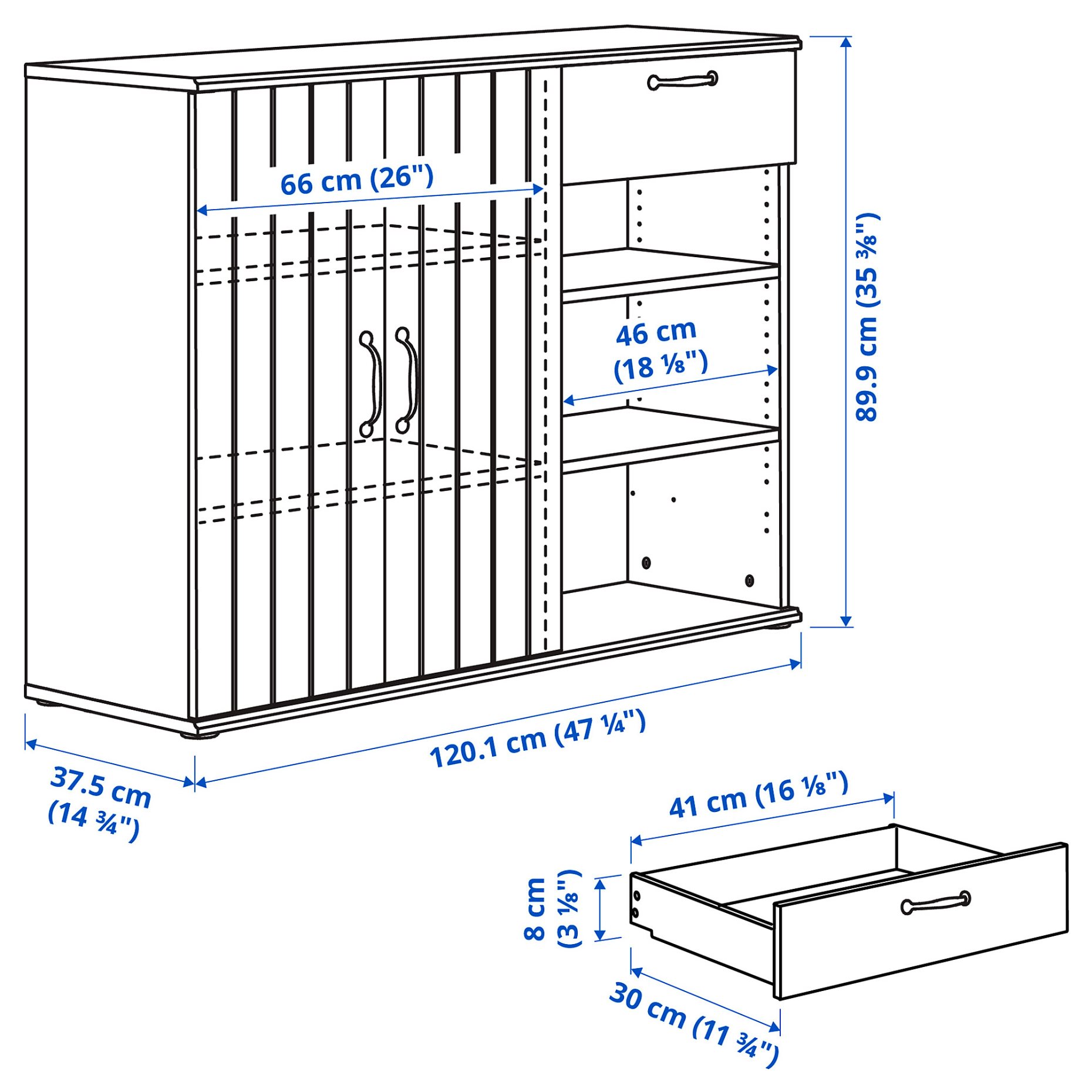 SKRUVBY, storage combination, 190x90 cm, 395.256.05