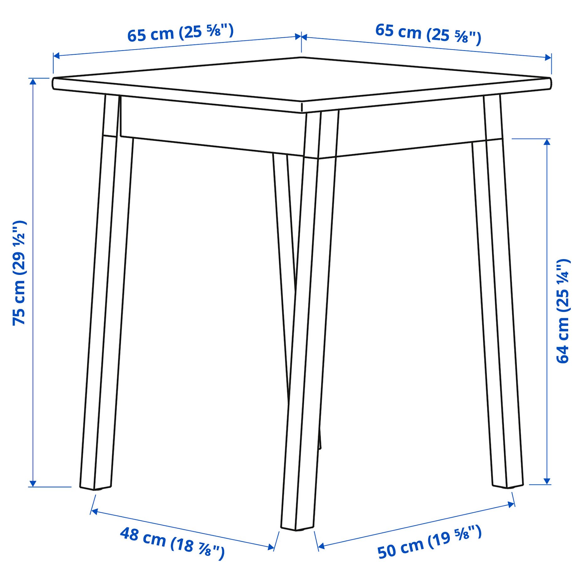 PINNTORP/PINNTORP, τραπέζι και 2 καρέκλες, 65 cm, 395.644.42