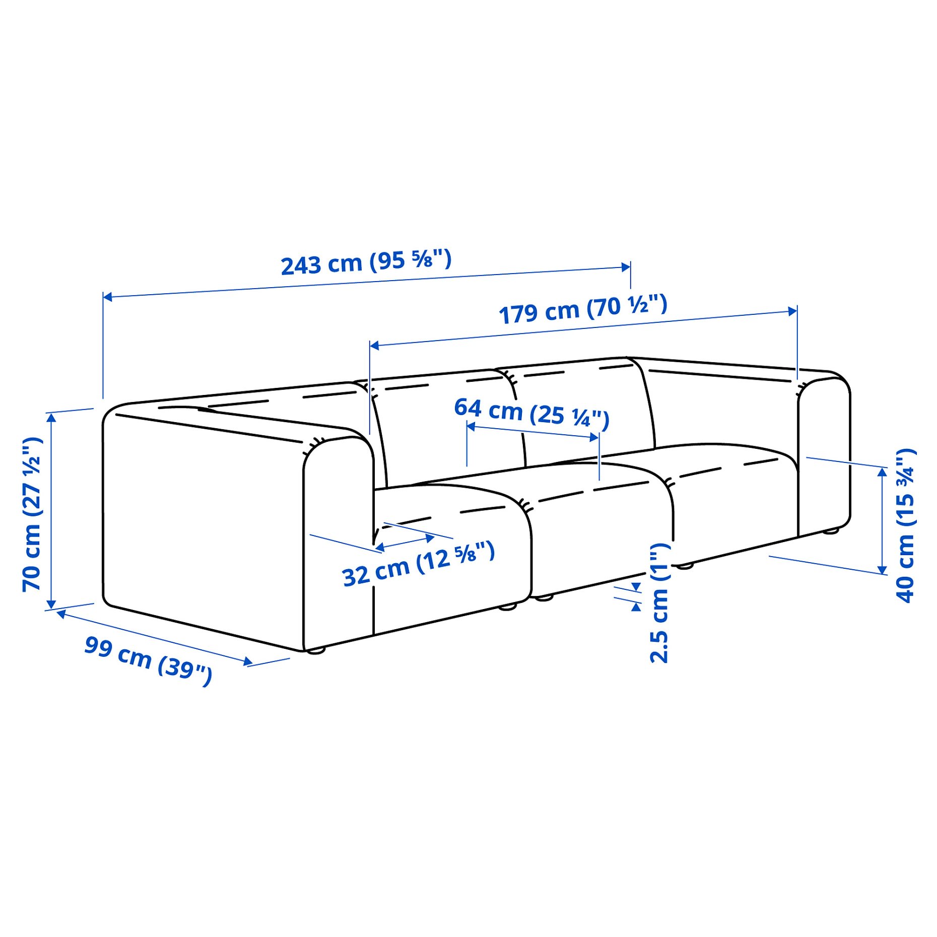 STOCKHOLM 2025, 3-seat sofa, 395.742.95