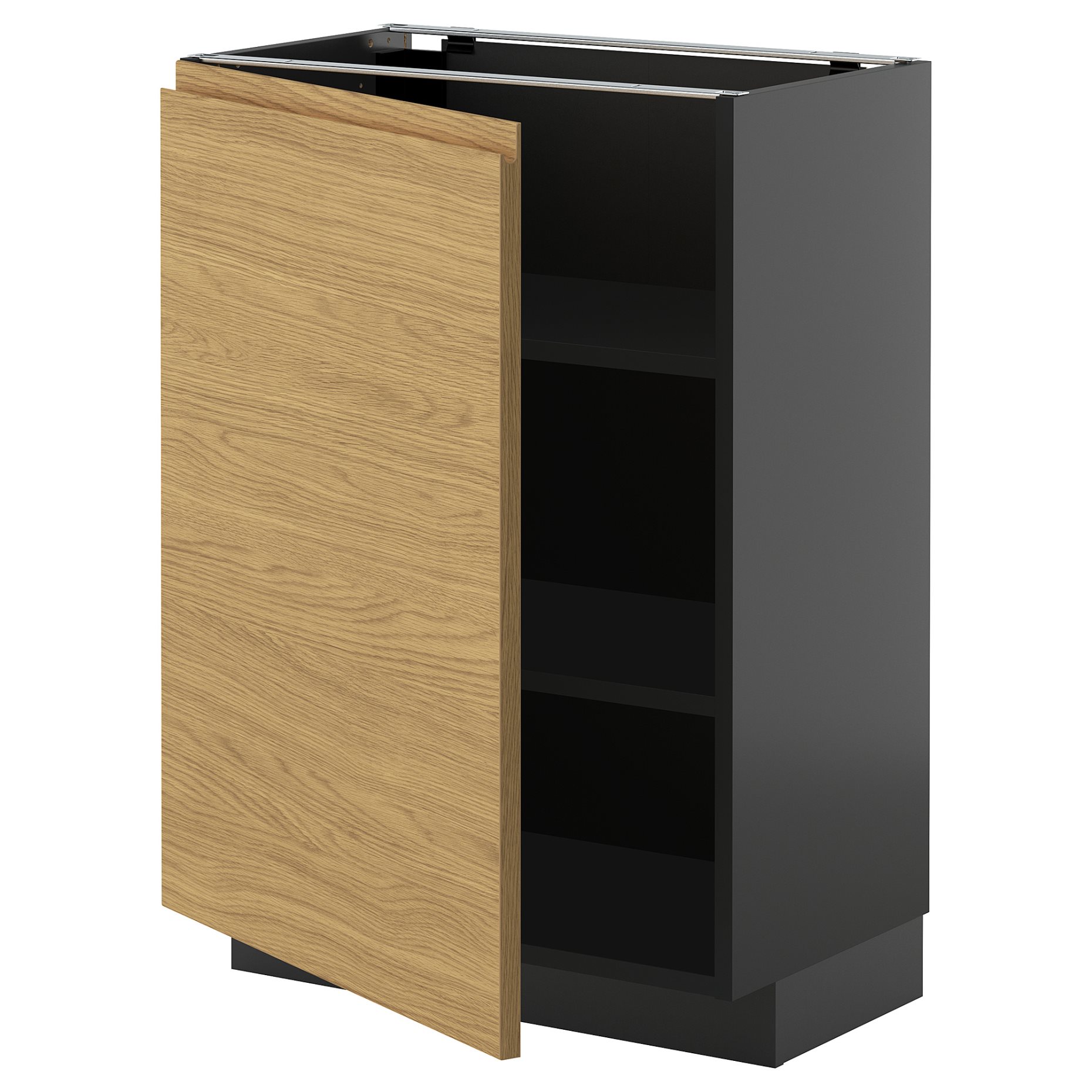 METOD, base cabinet with shelves, 60x37 cm, 395.880.42