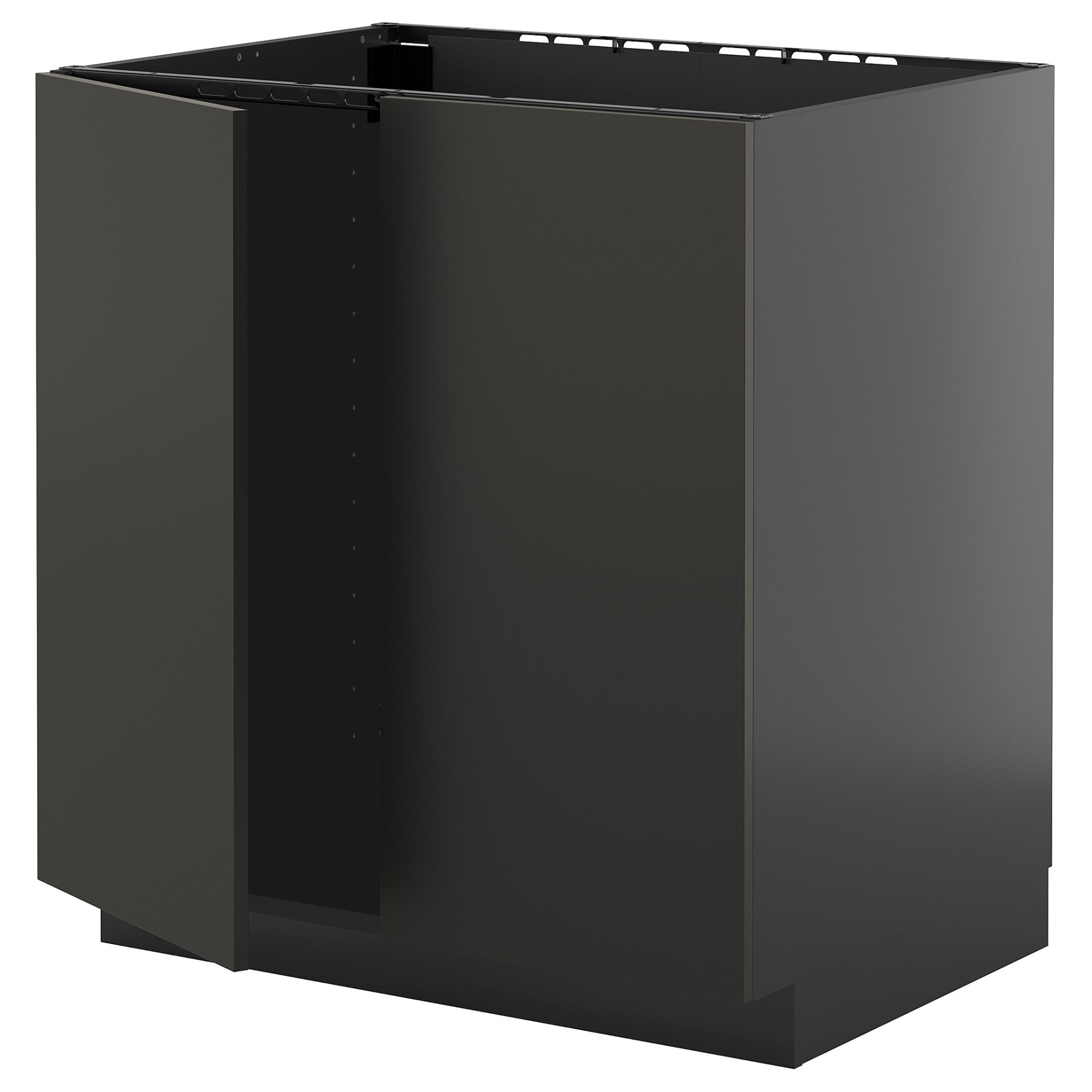 METOD, base cabinet for sink/2 doors, 80x60 cm, 395.895.84