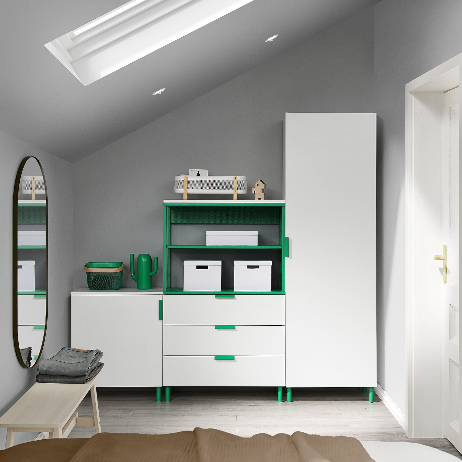 PLATSA, wardrobe with 2 doors/3 drawers, 200x42x191 cm, 395.962.64
