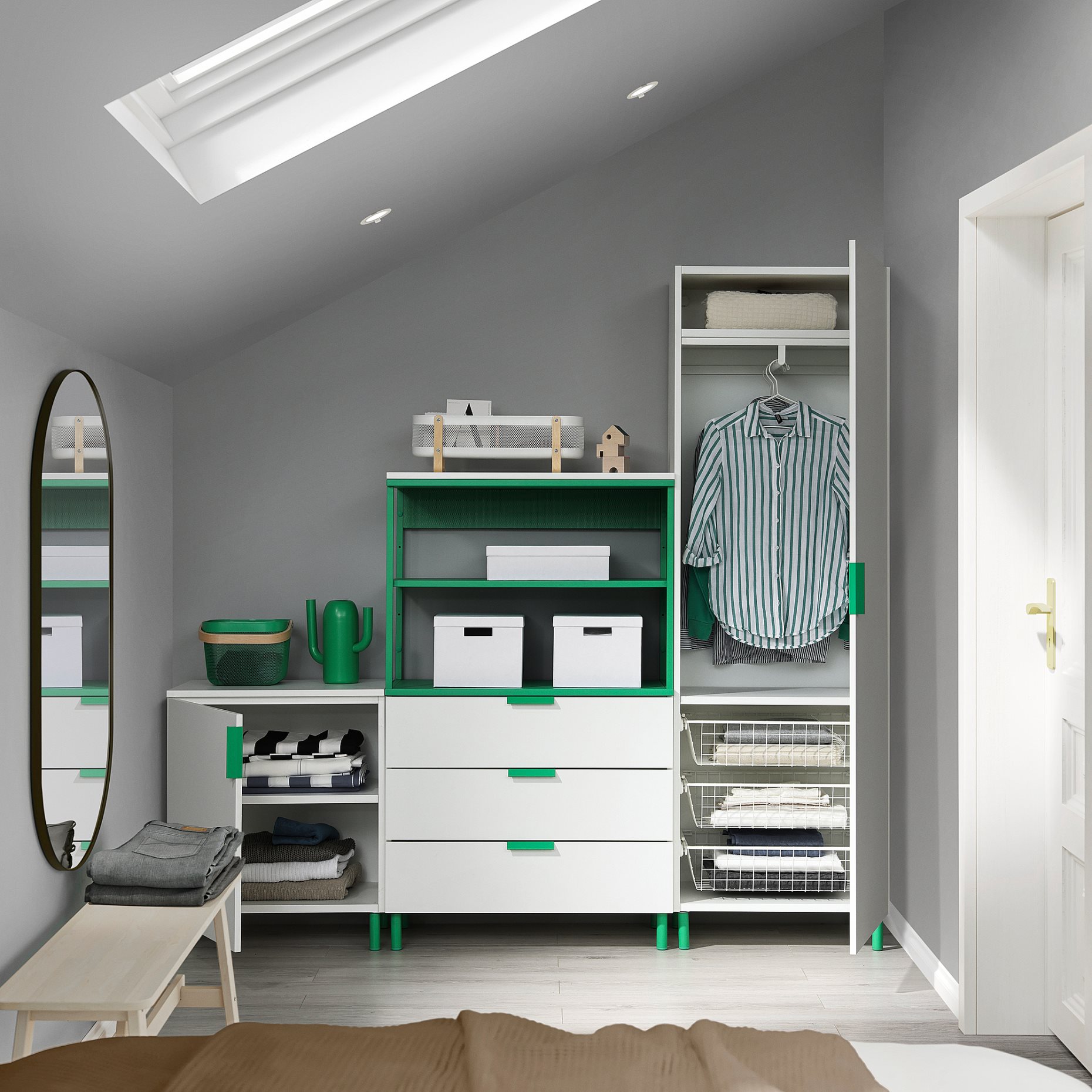 PLATSA, wardrobe with 2 doors/3 drawers, 200x42x191 cm, 395.962.64