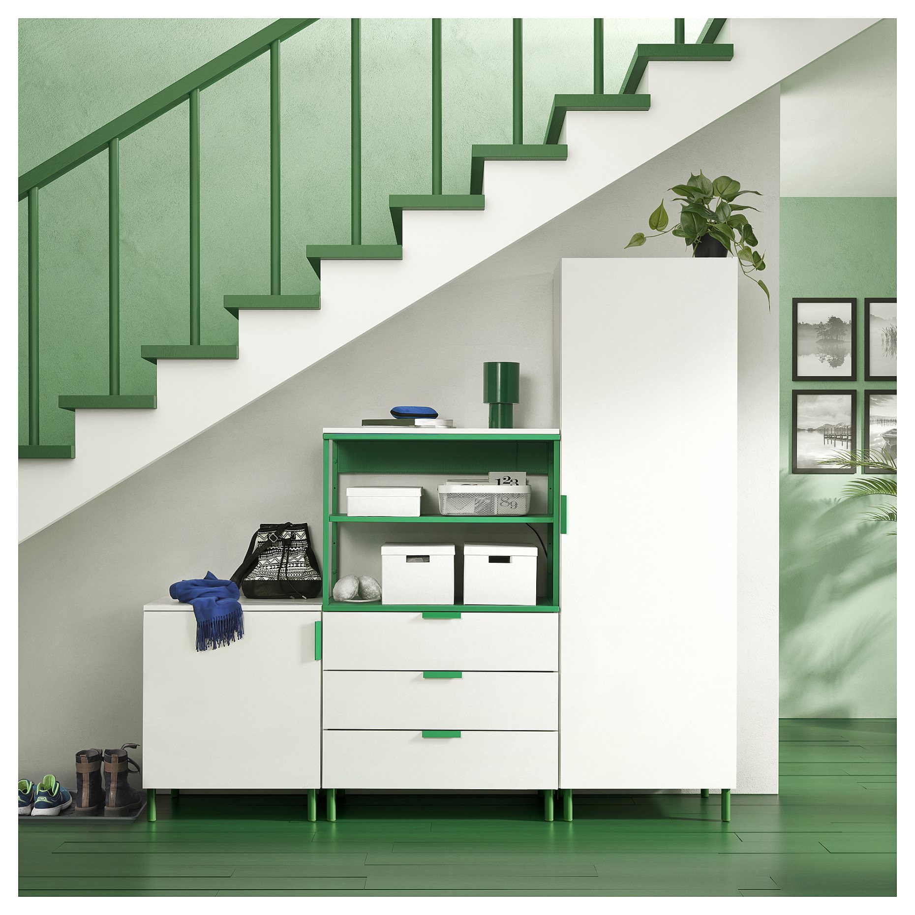 PLATSA, wardrobe with 2 doors/3 drawers, 200x42x191 cm, 395.962.64