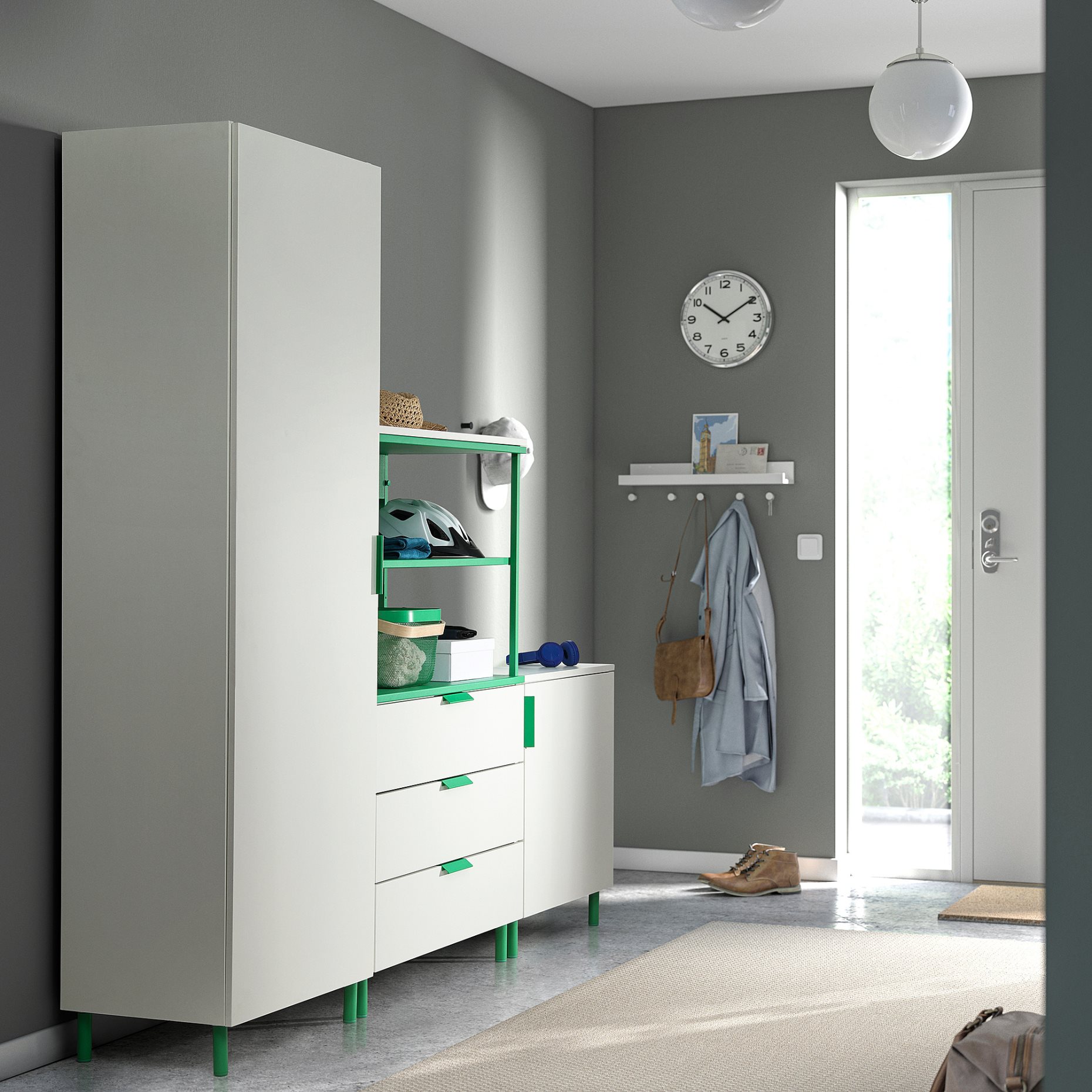 PLATSA, wardrobe with 2 doors/3 drawers, 200x42x191 cm, 395.962.64