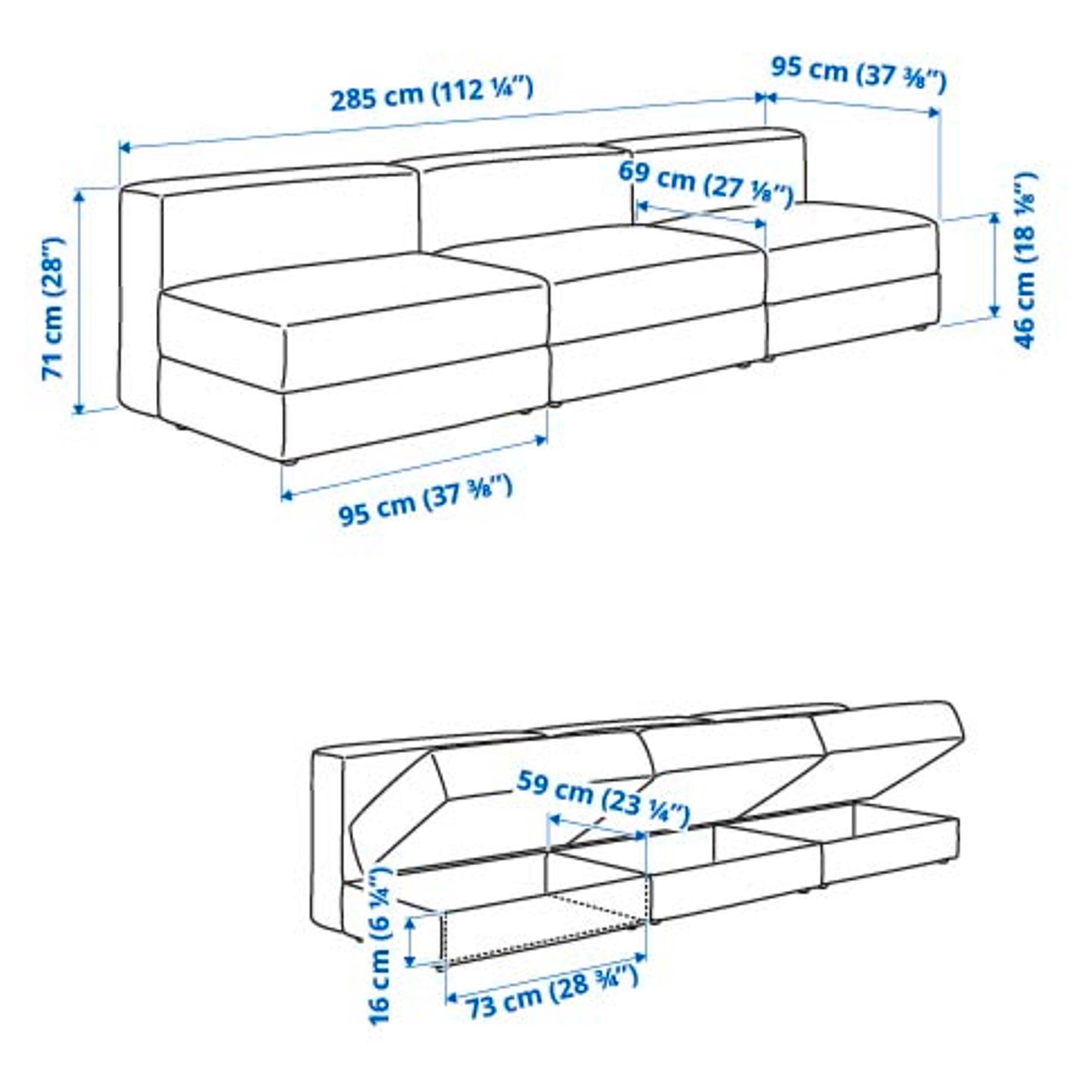 JÄTTEBO, 4,5-seat modular sofa, 396.077.19