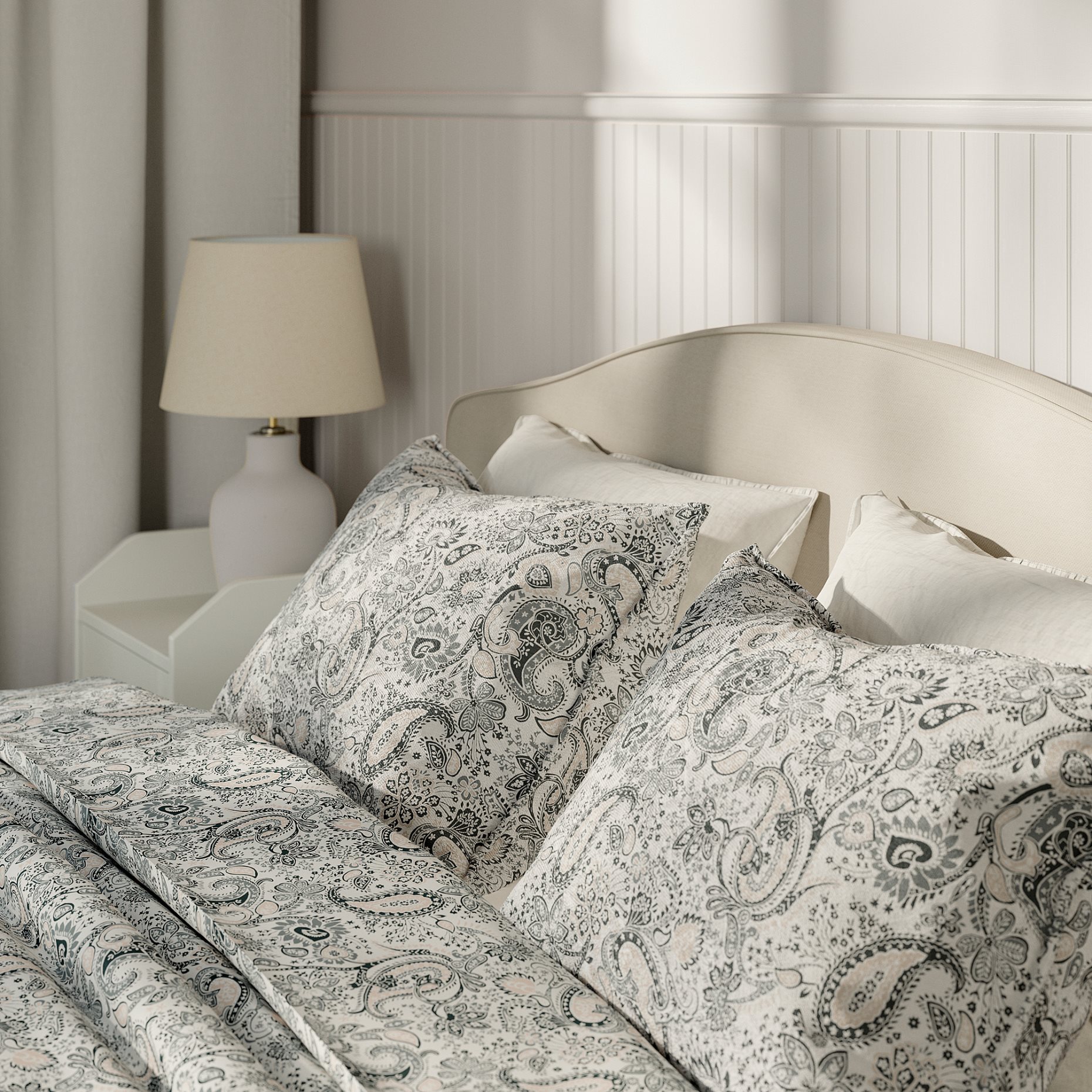 RAMNEFJALL, upholstered bed frame, 140x200 cm, 396.272.08