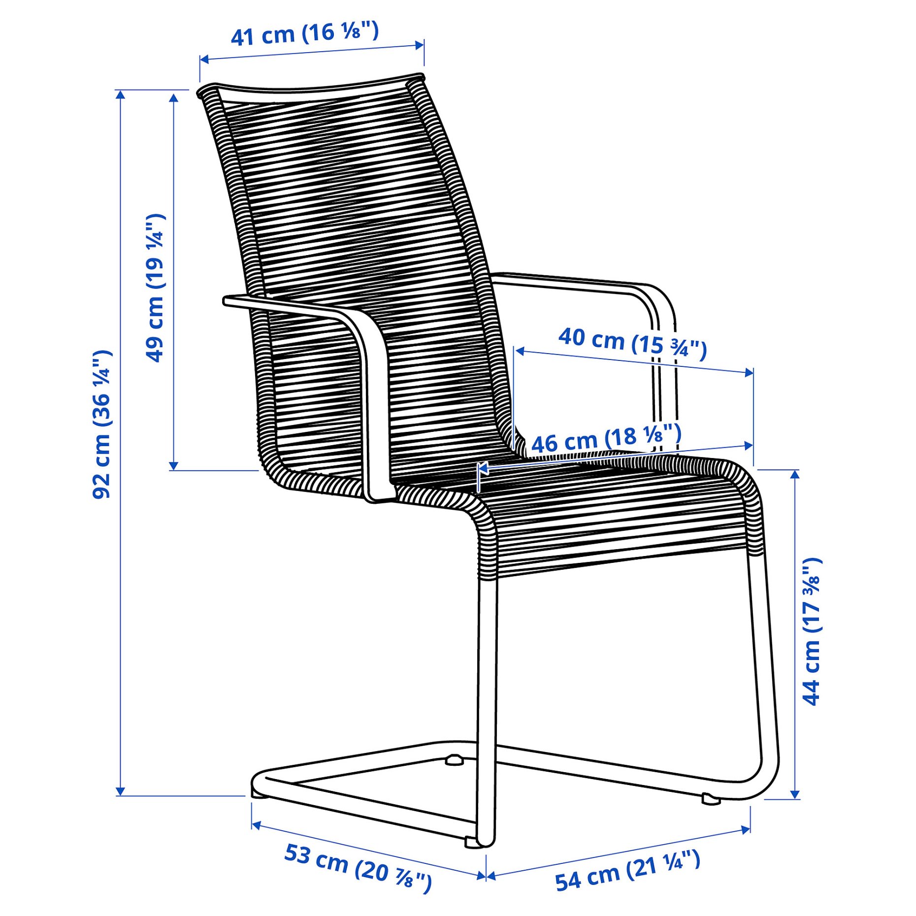 VÄSMAN, καρέκλα με μπράτσα, εξωτερικού χώρου, 402.116.37