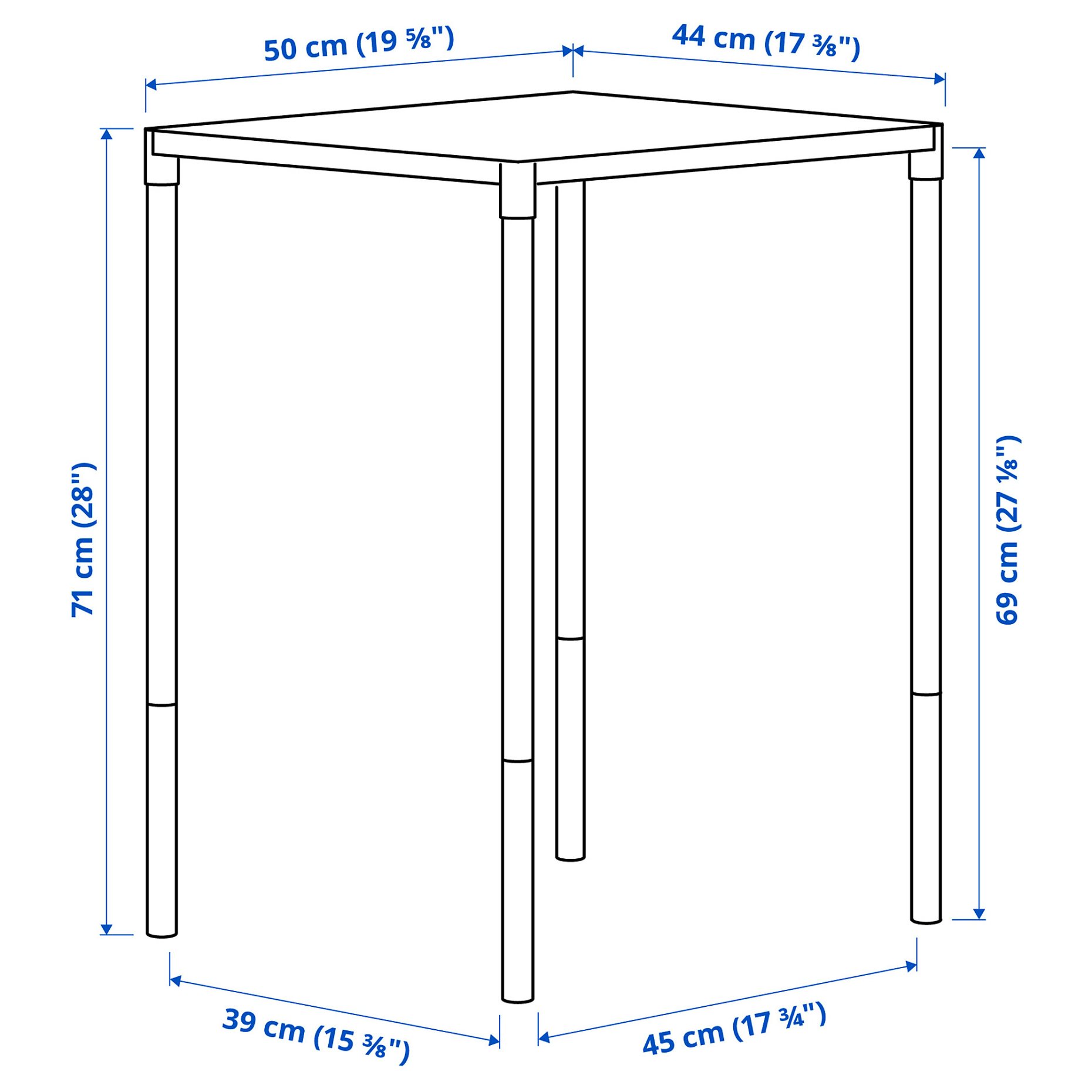 FEJAN, τραπέζι/εξωτερικού χώρου, 50x44 cm, 404.690.19