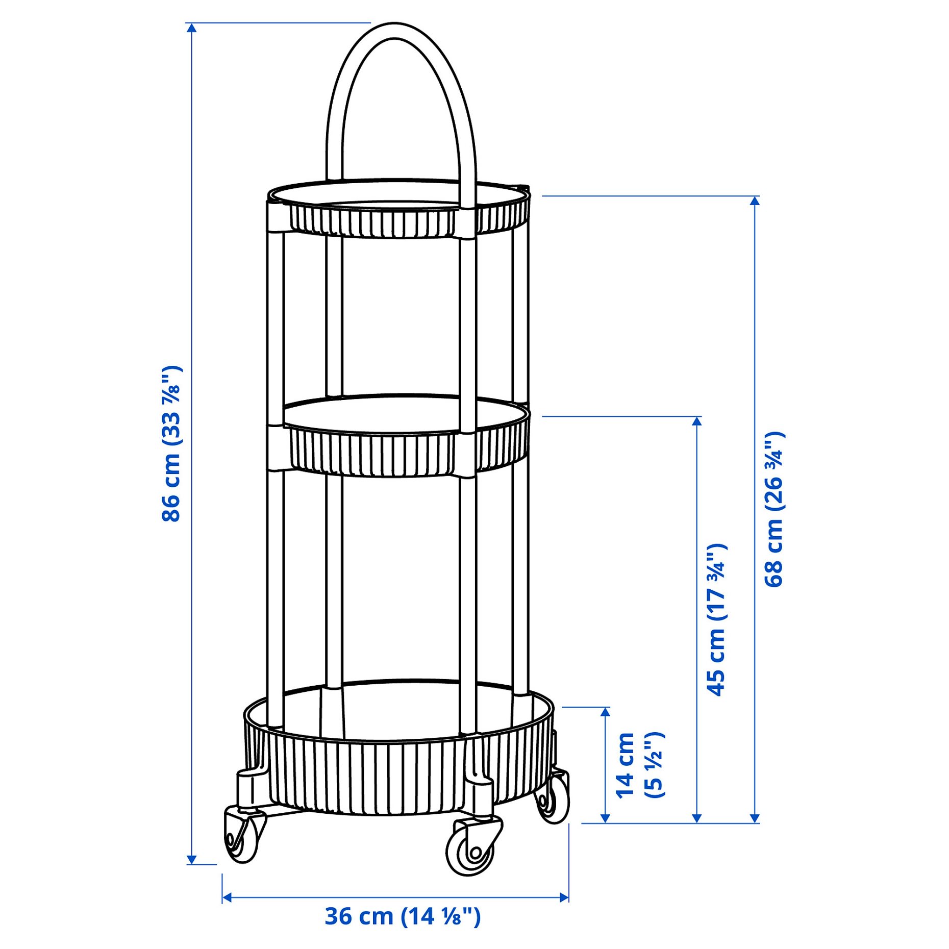 JUTTERSBO, trolley, 36x36 cm, 404.989.41