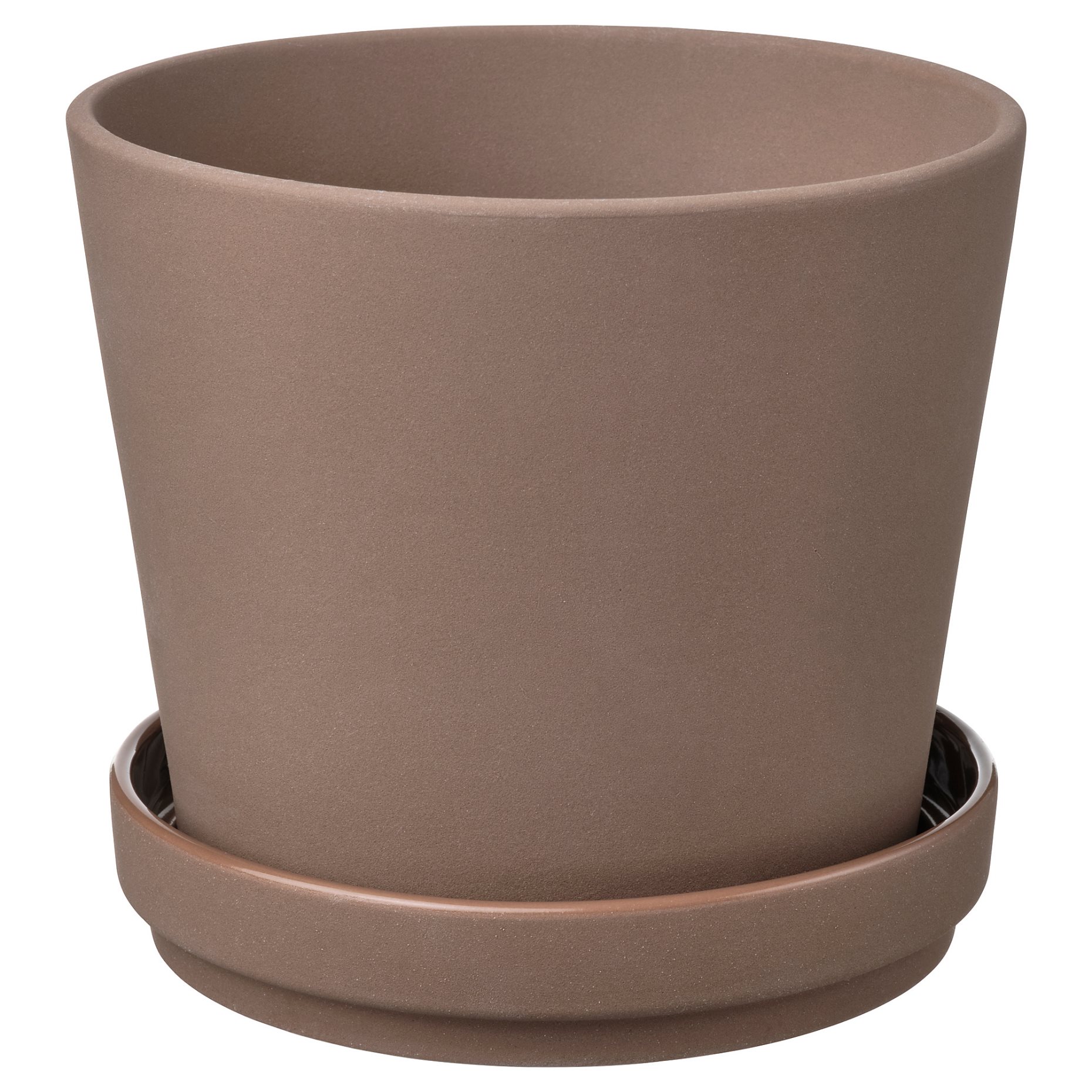 KLARBÄR, plant pot with saucer/in/outdoor, 12 cm, 405.084.26
