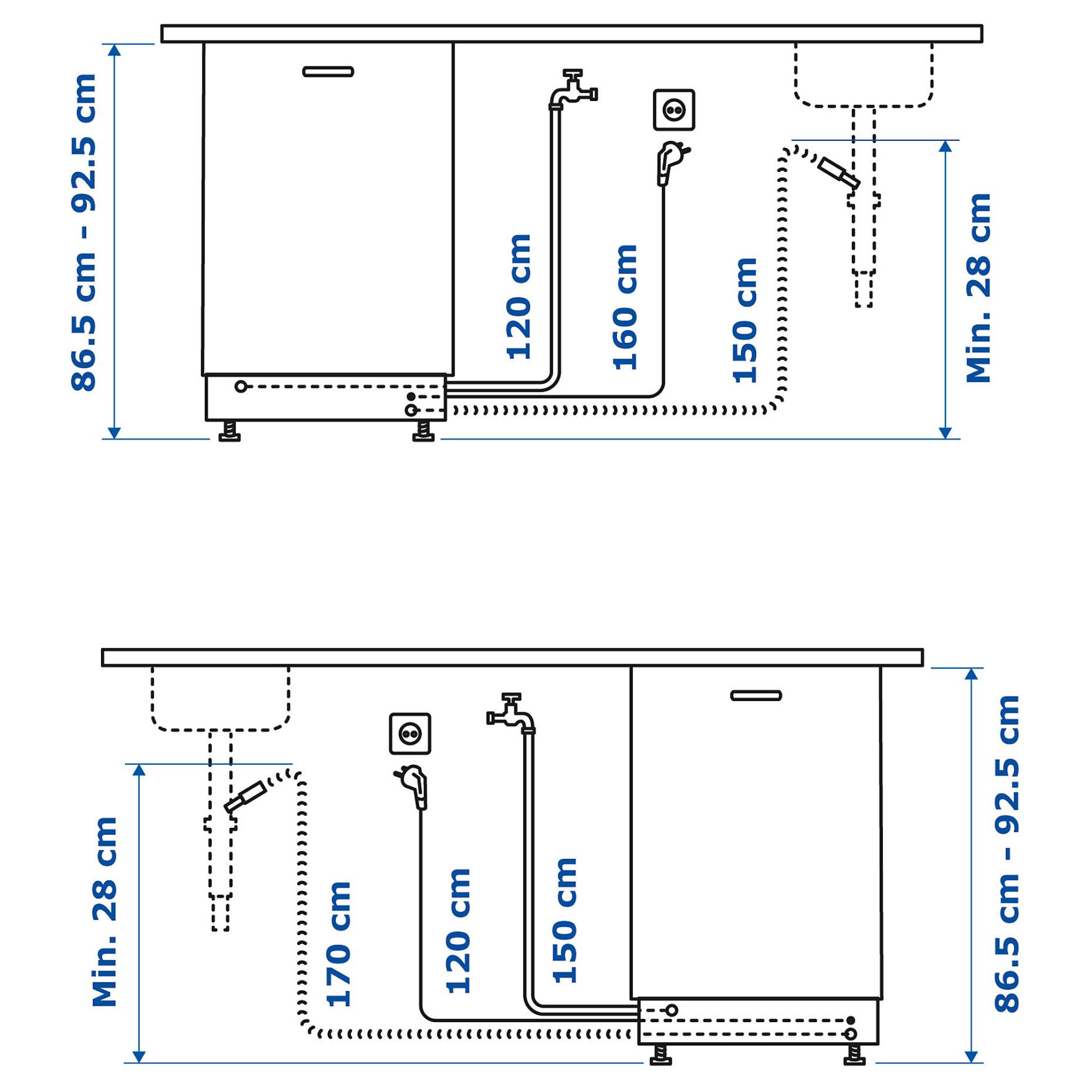 TORSBODA, εντοιχιζόμενο πλυντήριο πιάτων/IKEA 700, 60 cm, 405.480.88