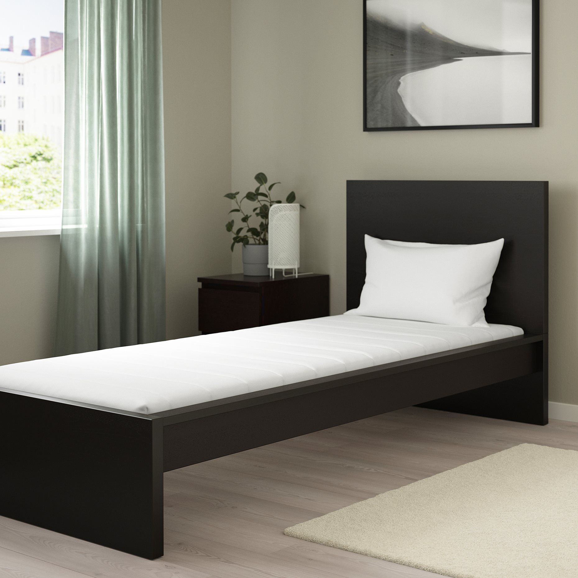 ÅFJÄLL, foam mattress/medium firm, 90x200 cm, 405.686.46