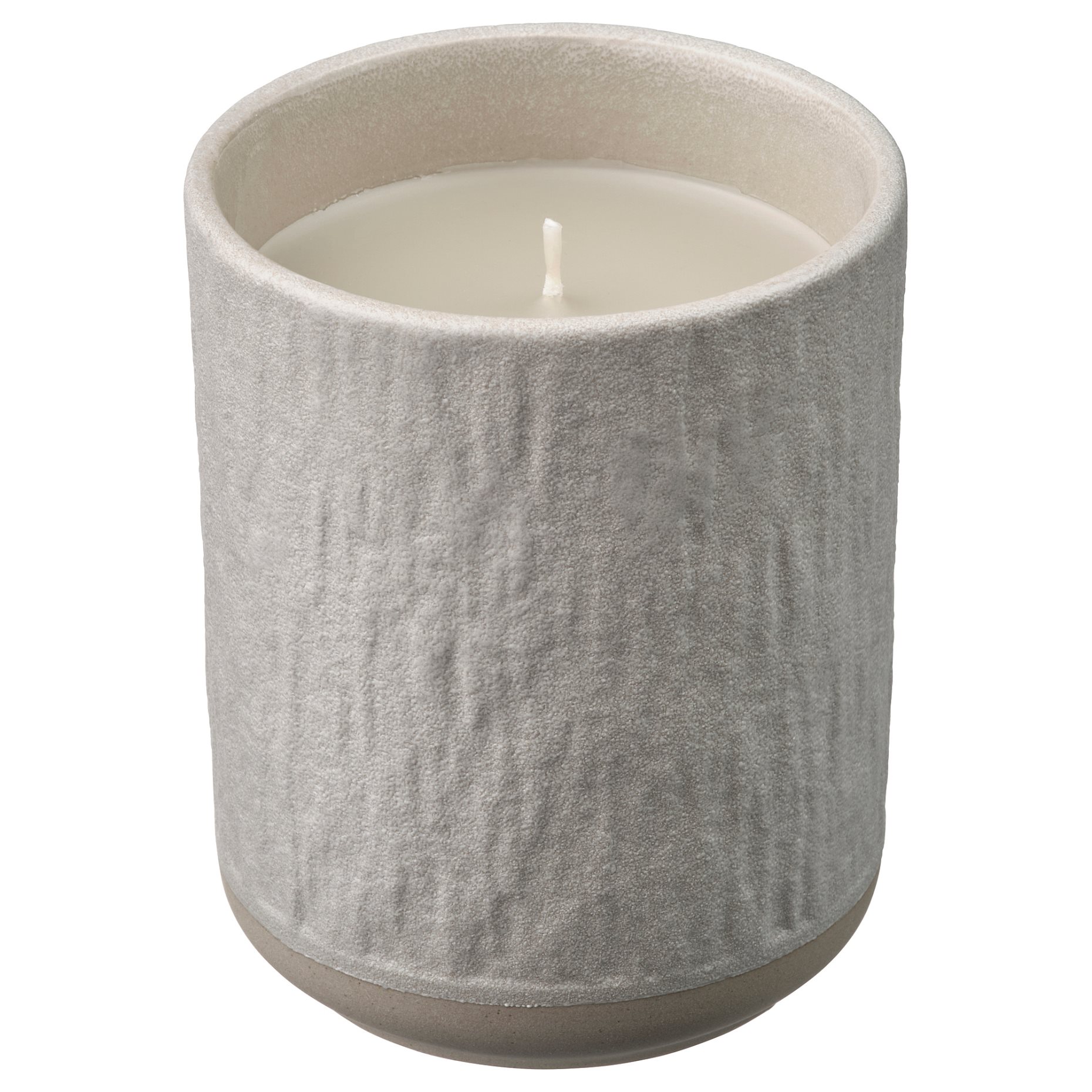 SILKESTRÄD, scented candle in ceramic jar/dew & moss, 45 hr, 405.703.95